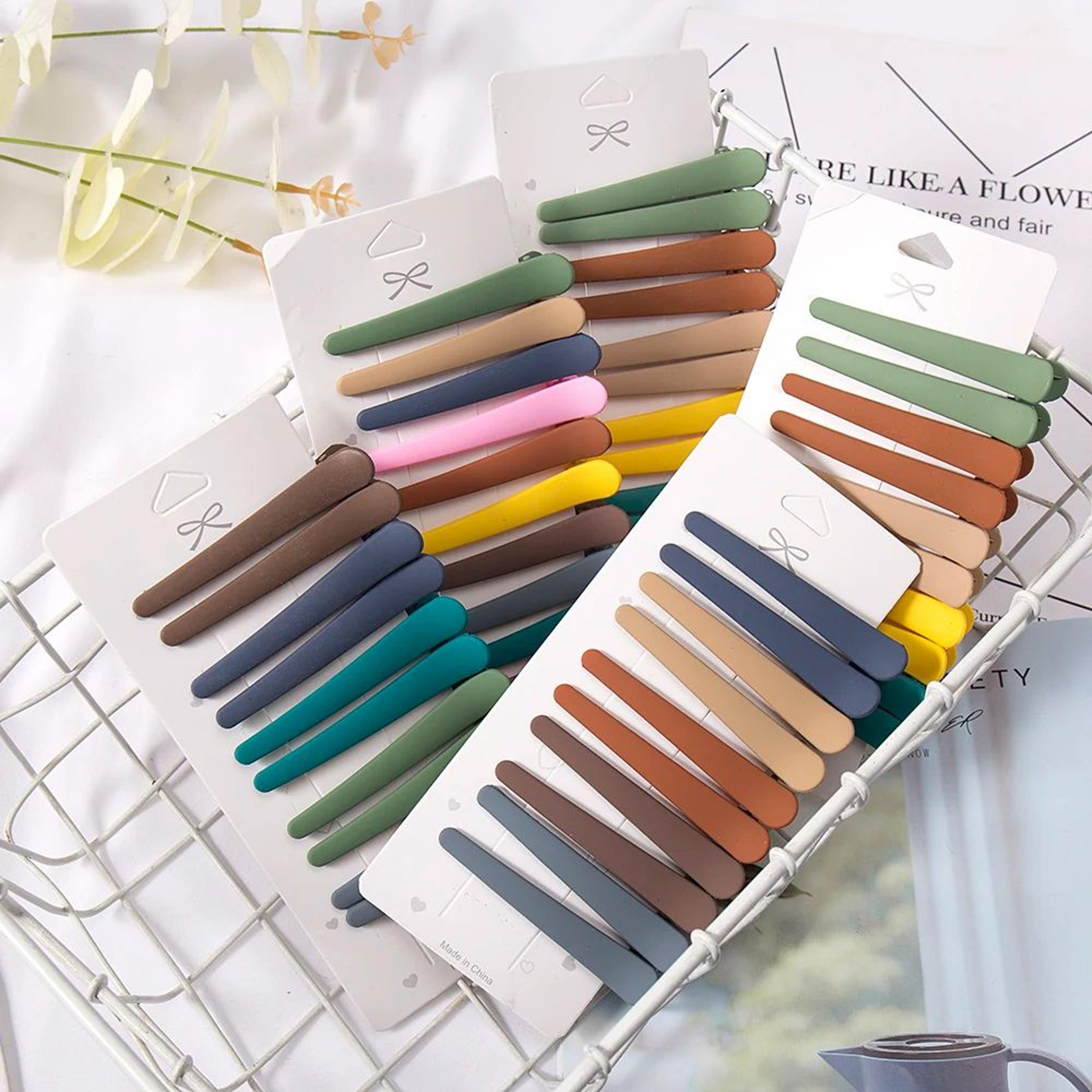 10 piece colorful long hair clip set
