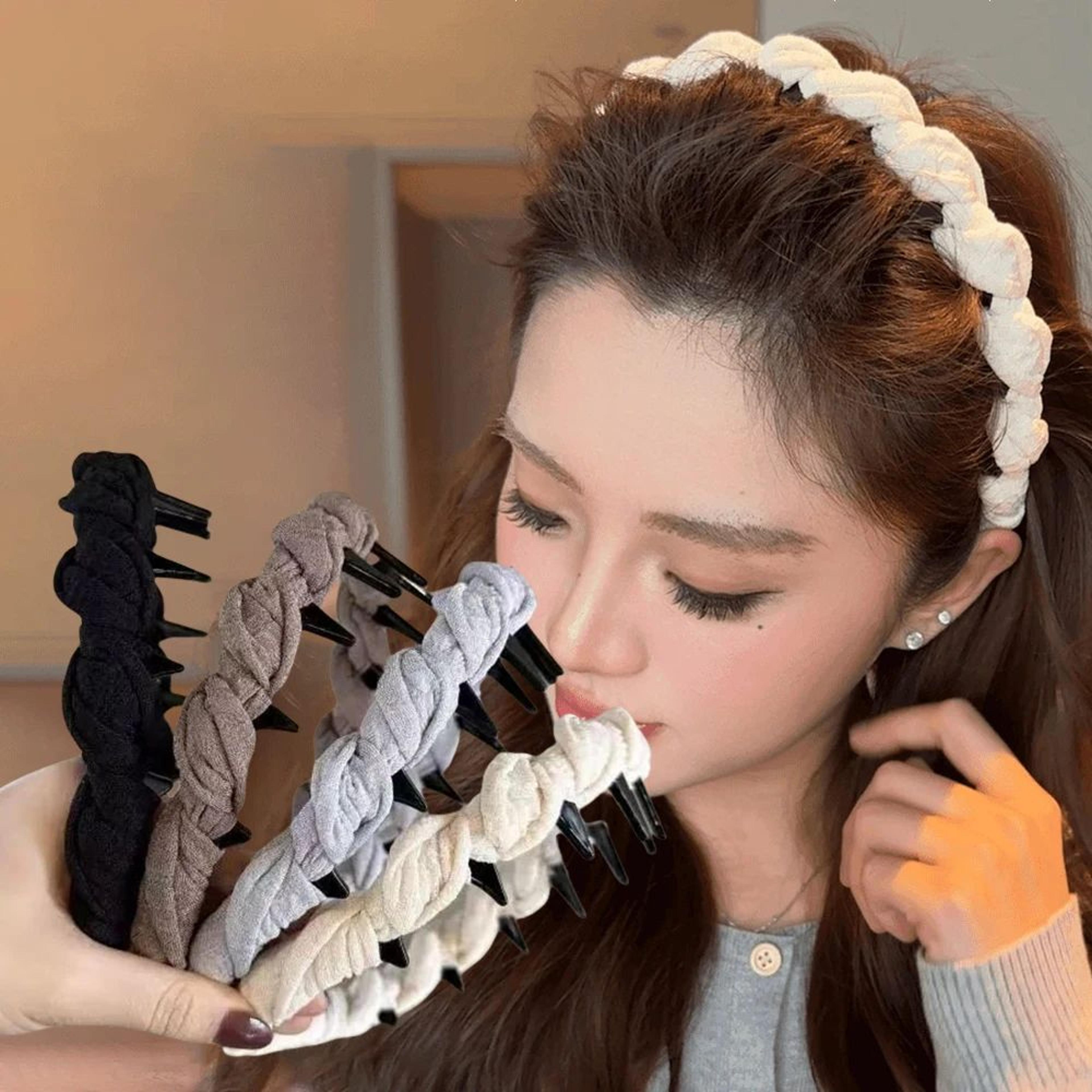fabric non slip toothed headband