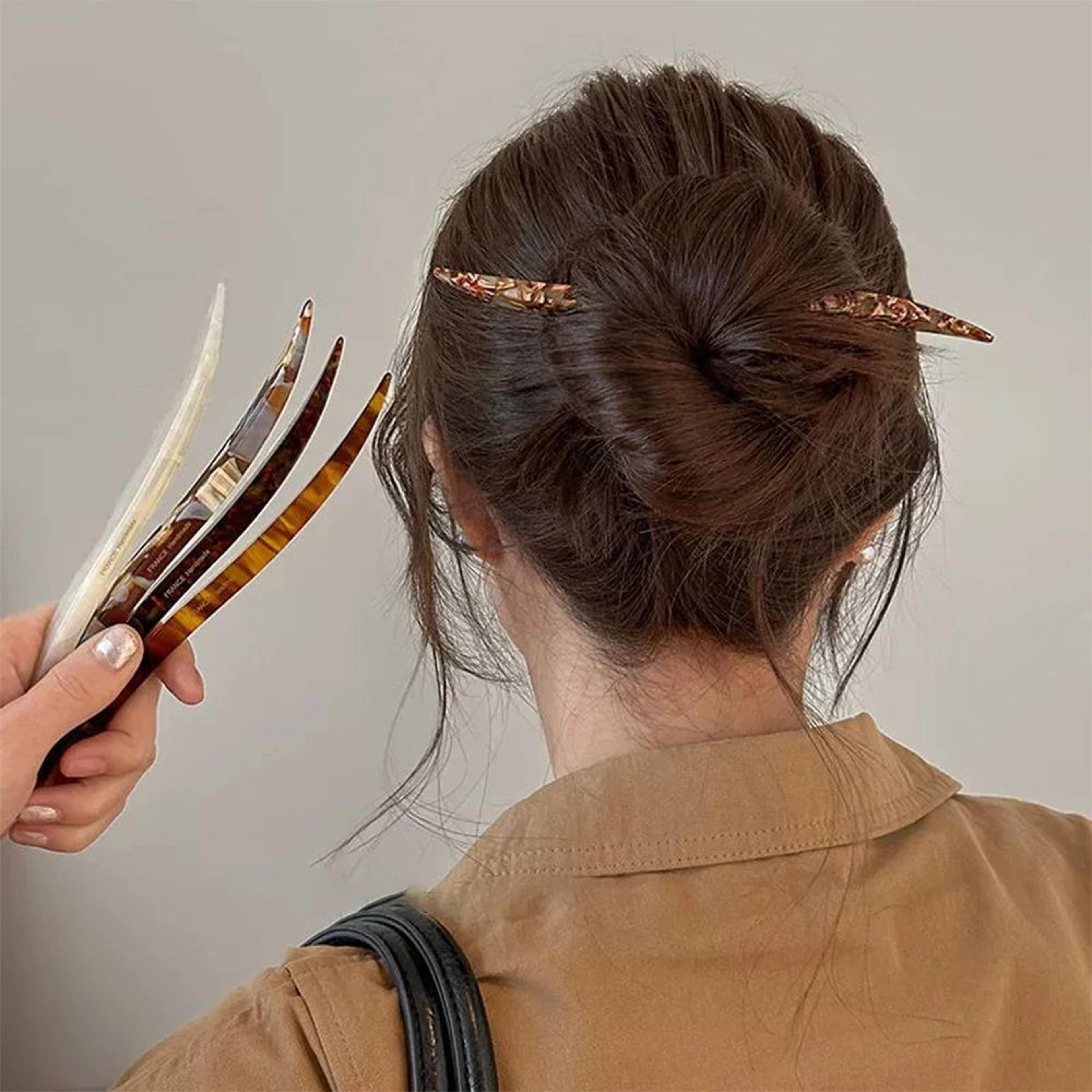elegant acetate bun hair stick