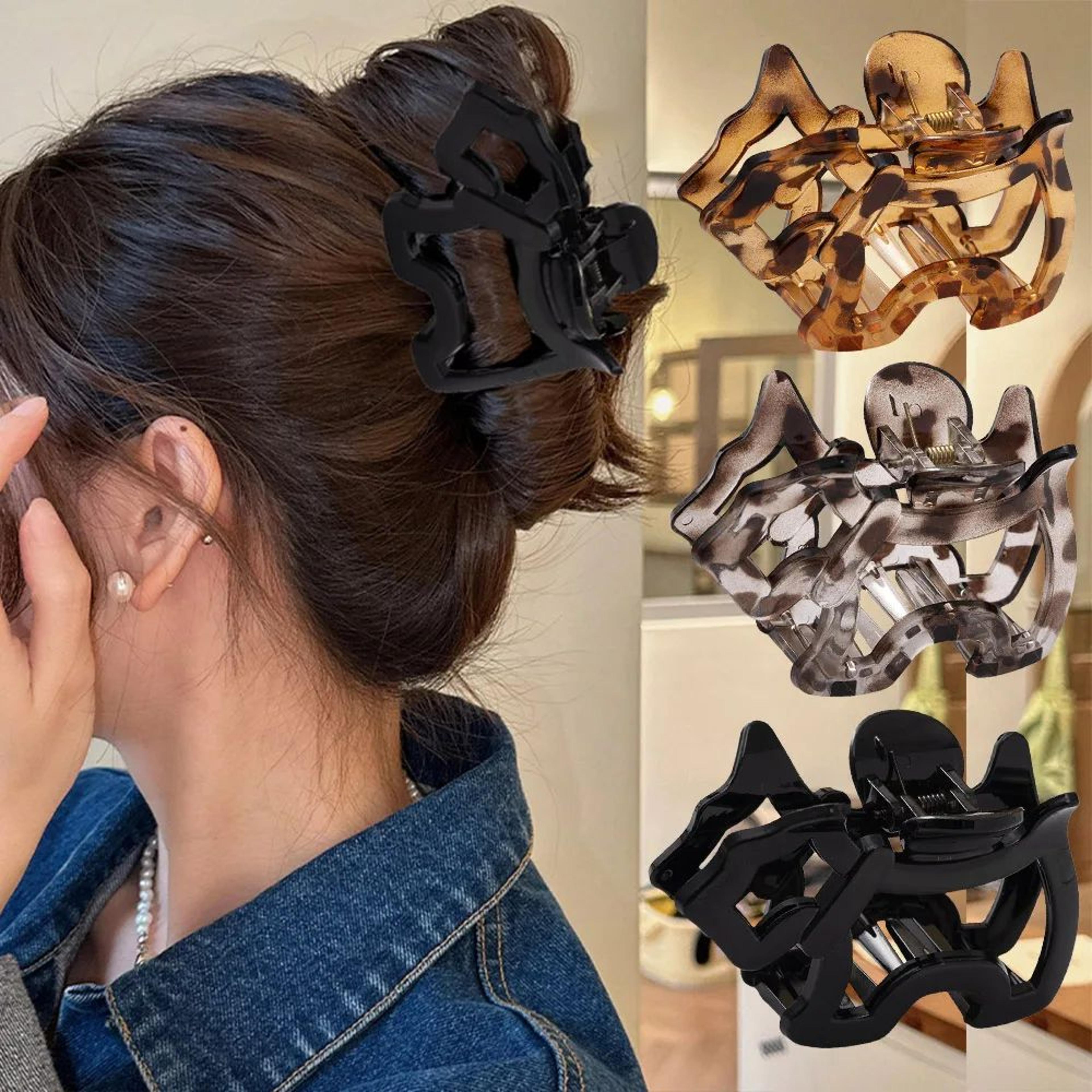 cute dog large hair claw clip