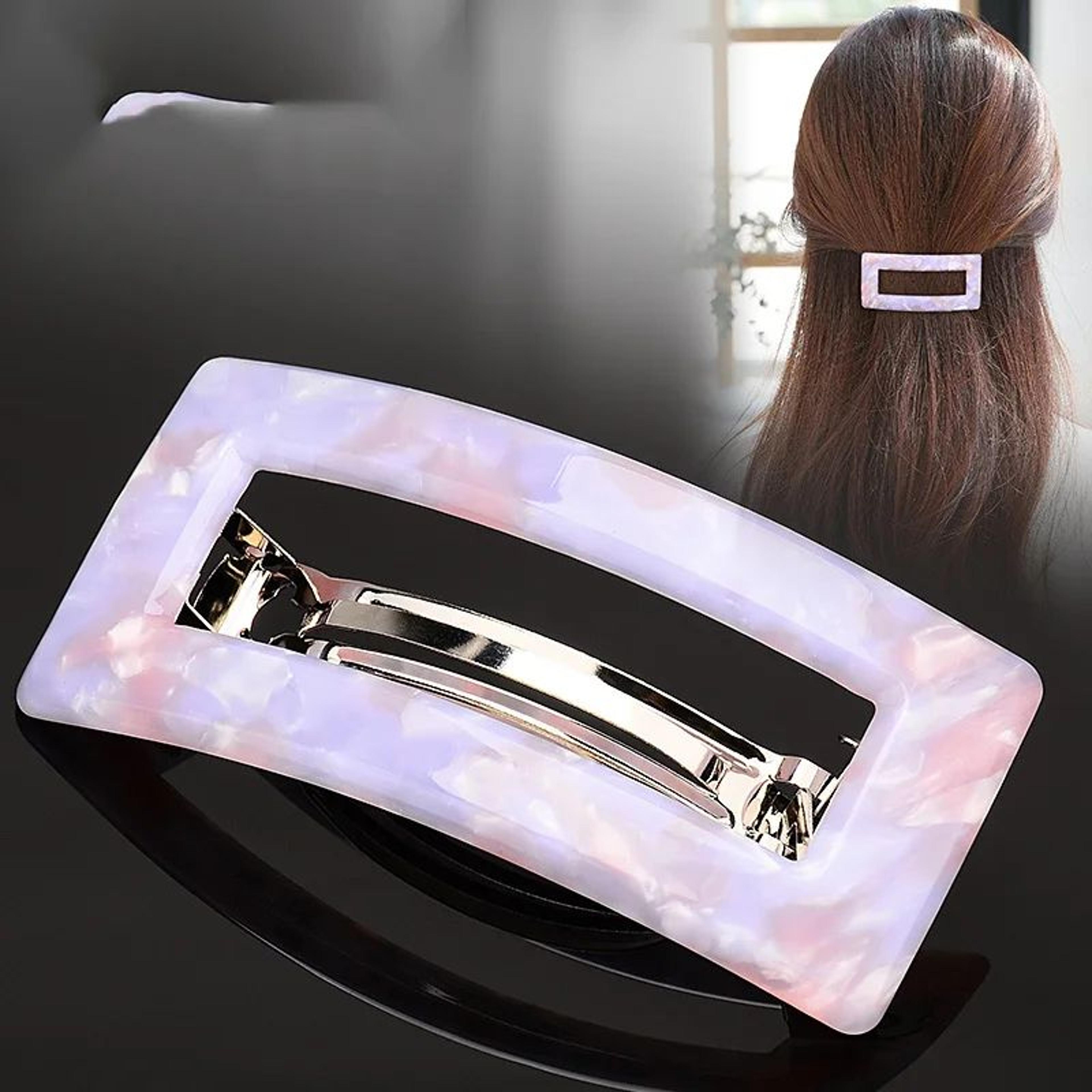 large leopard geometric hair claw