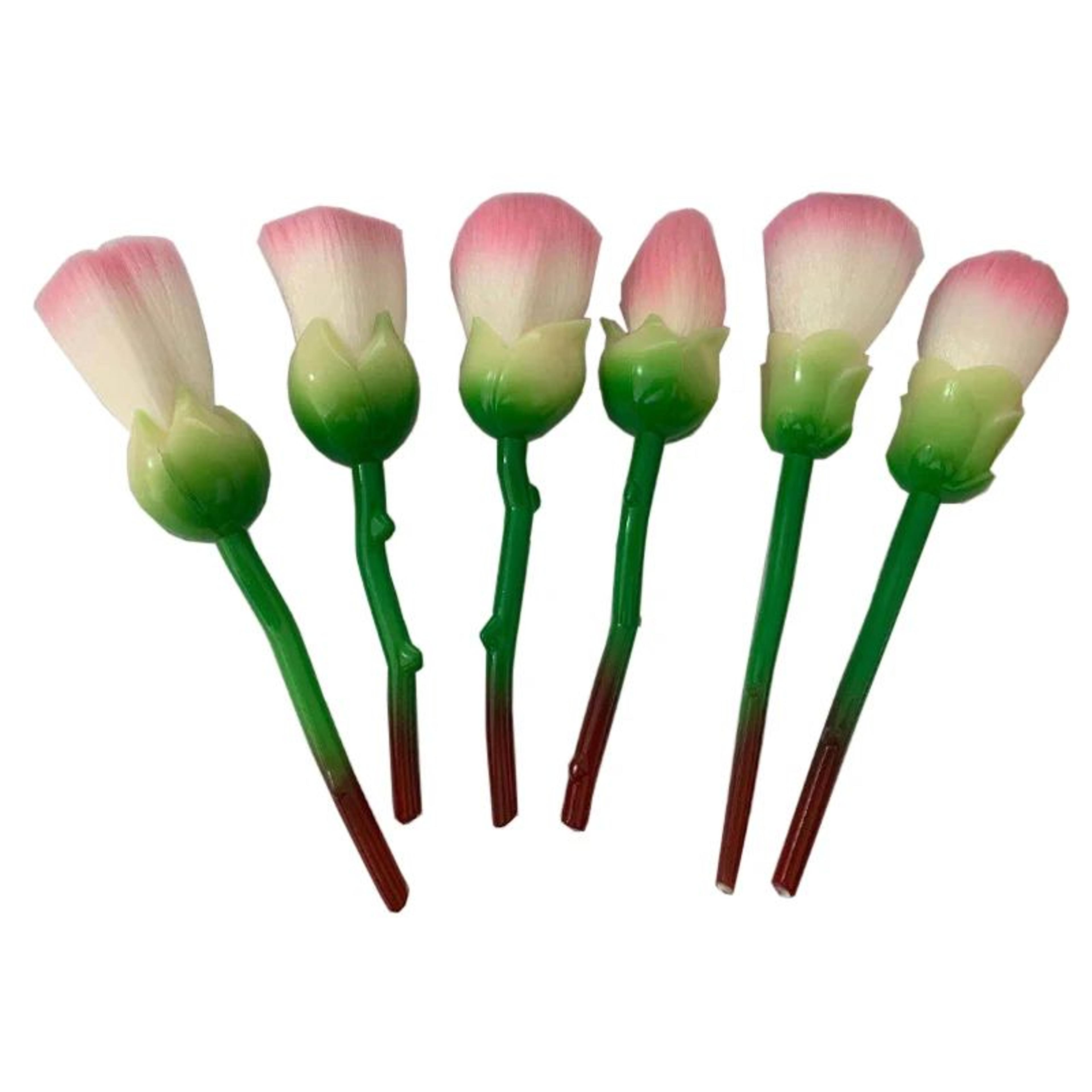 6pcs rose flower makeup brush set