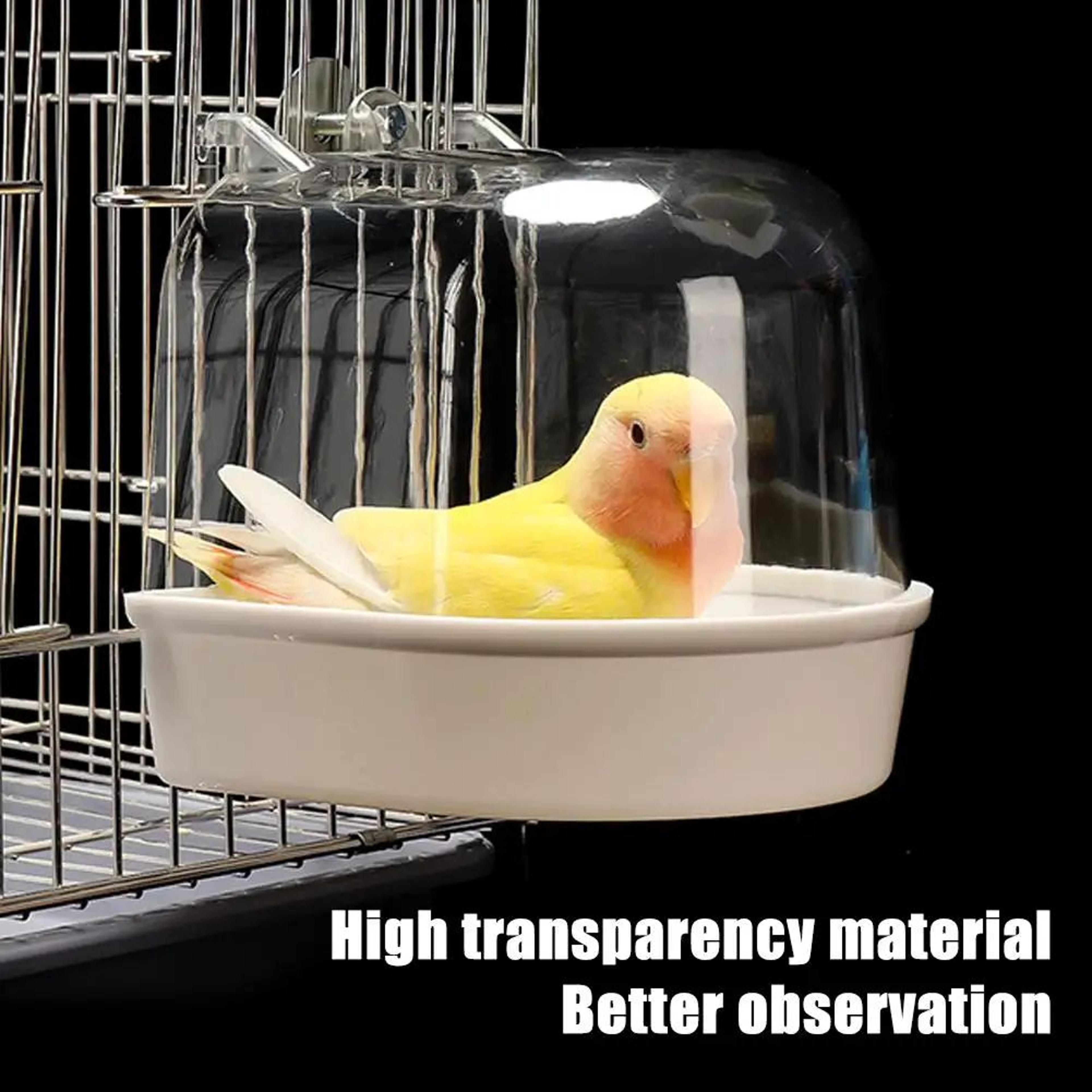 hanging bird bath cage shower box