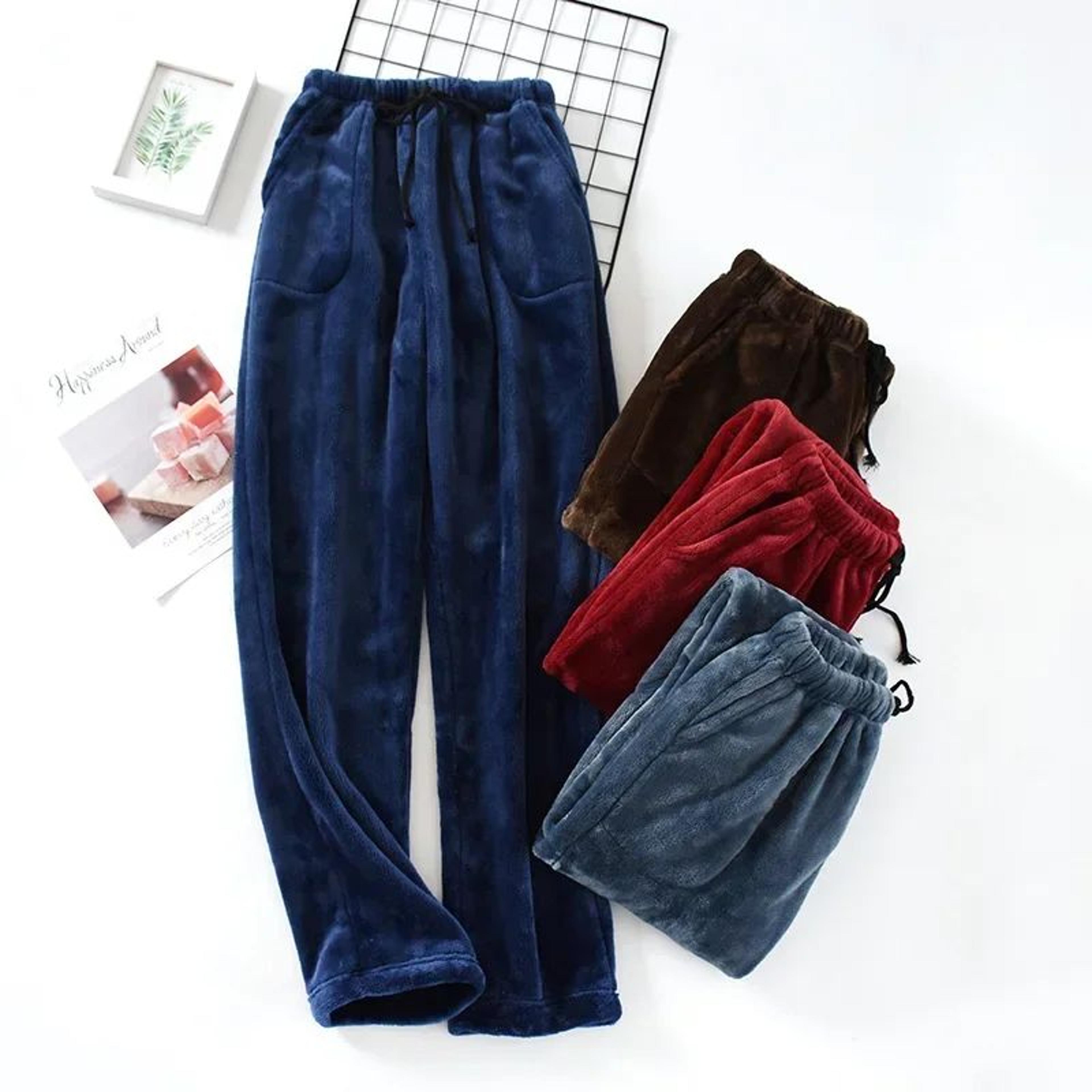men's thick coral fleece pajama pants