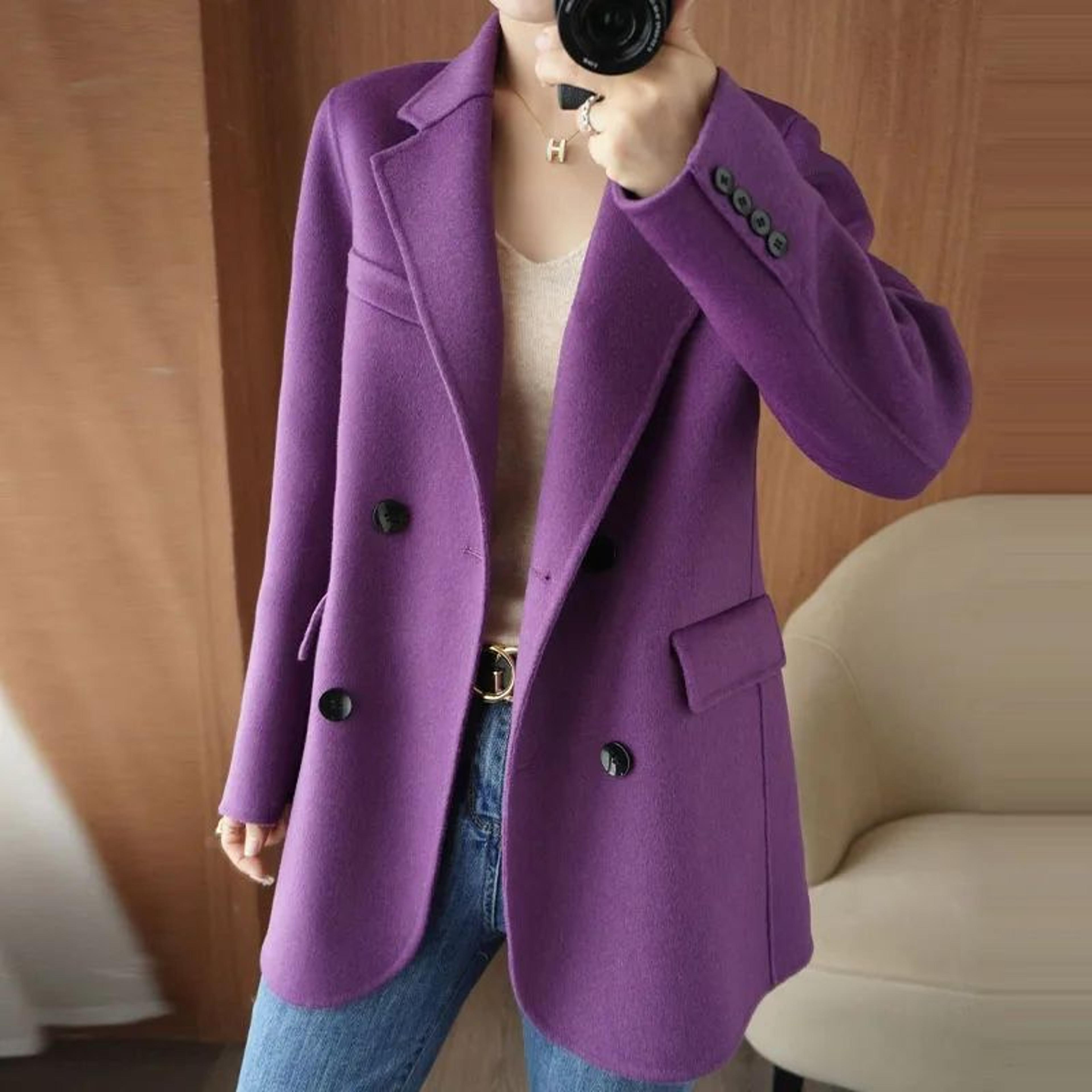 women's elegant long cashmere coat
