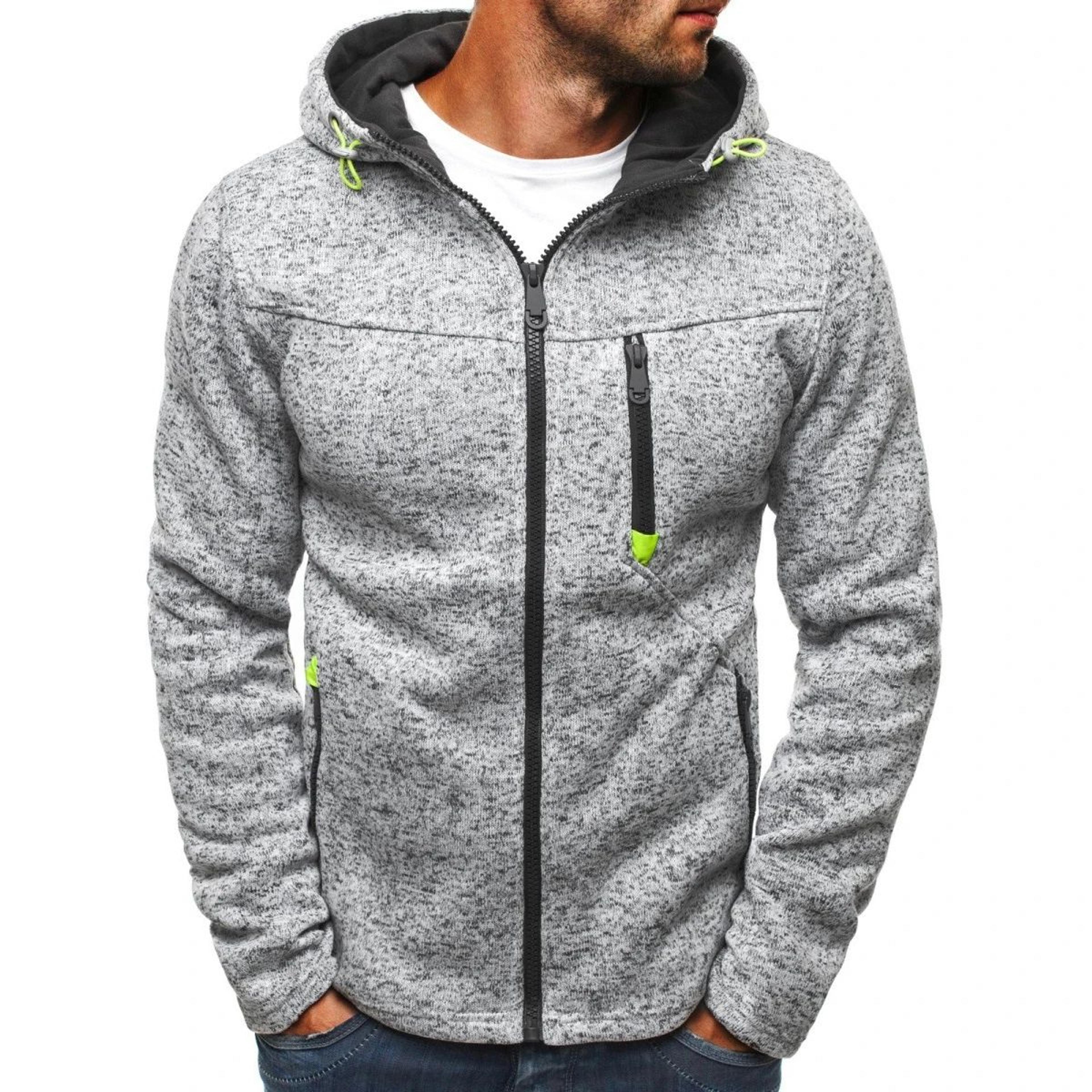 men's jacquard fleece pullover hoodie