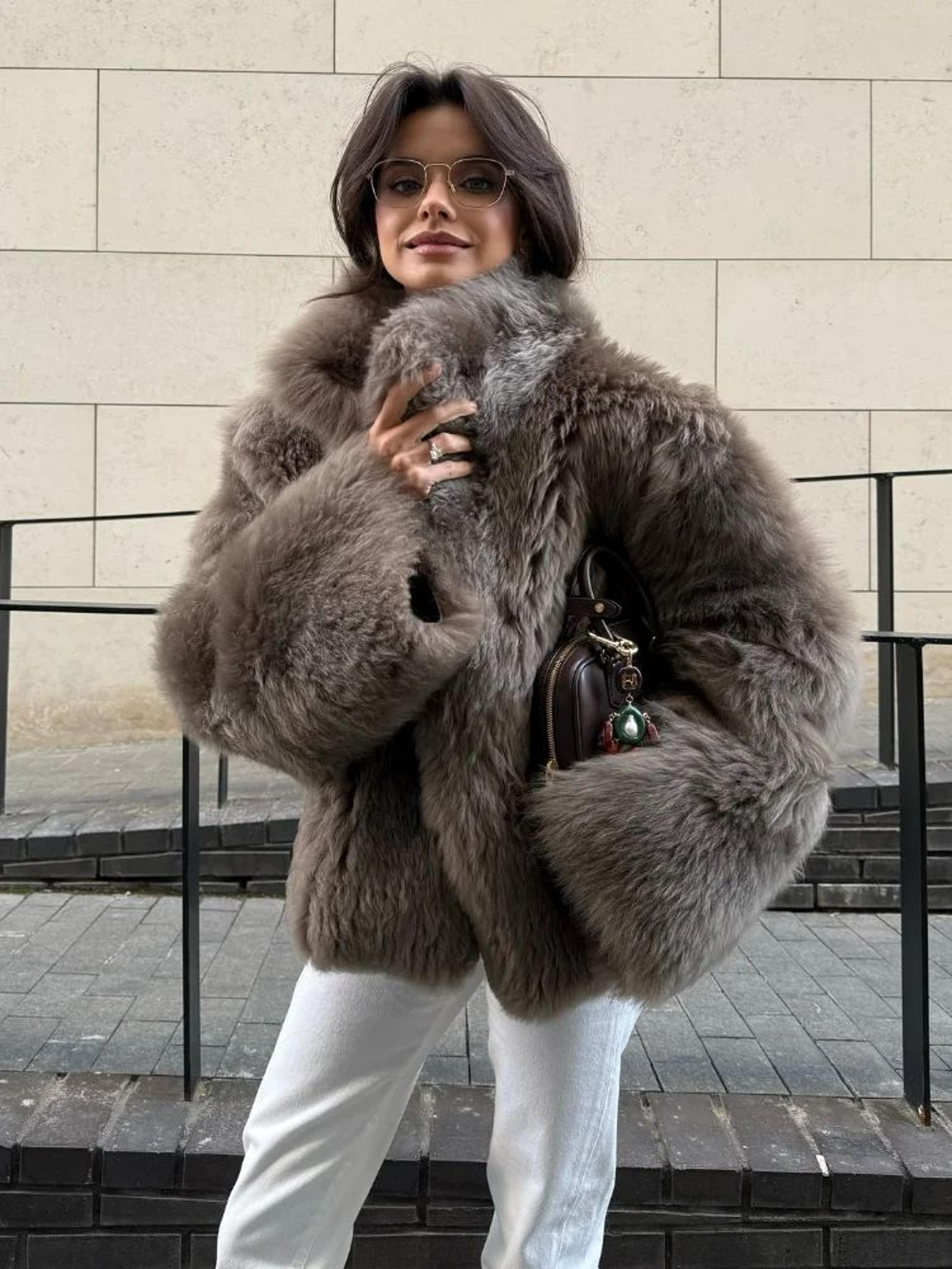 women's chic furry stand collar winter coat