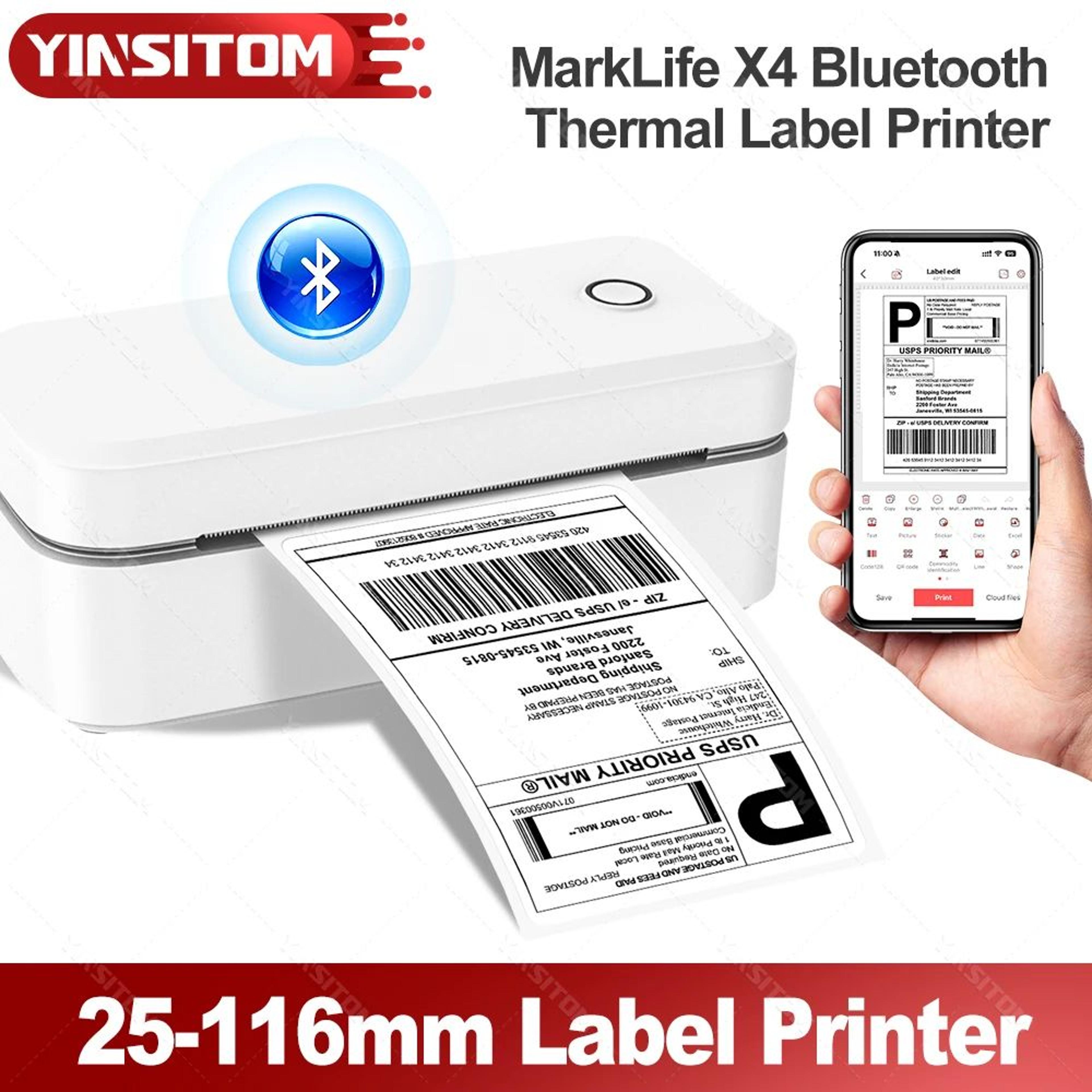 bluetooth thermal shipping label printer