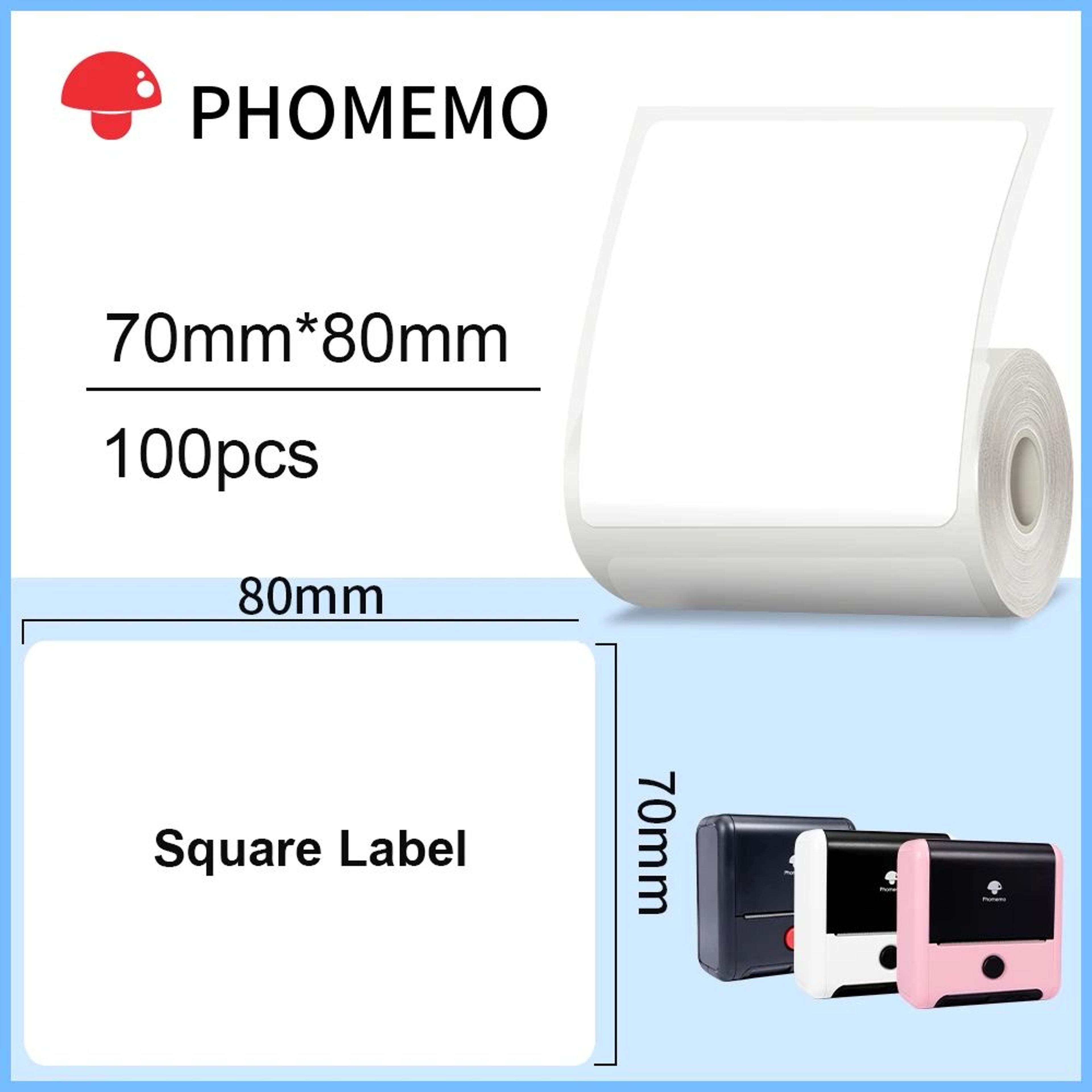 100pcs waterproof rectangle thermal label stickers