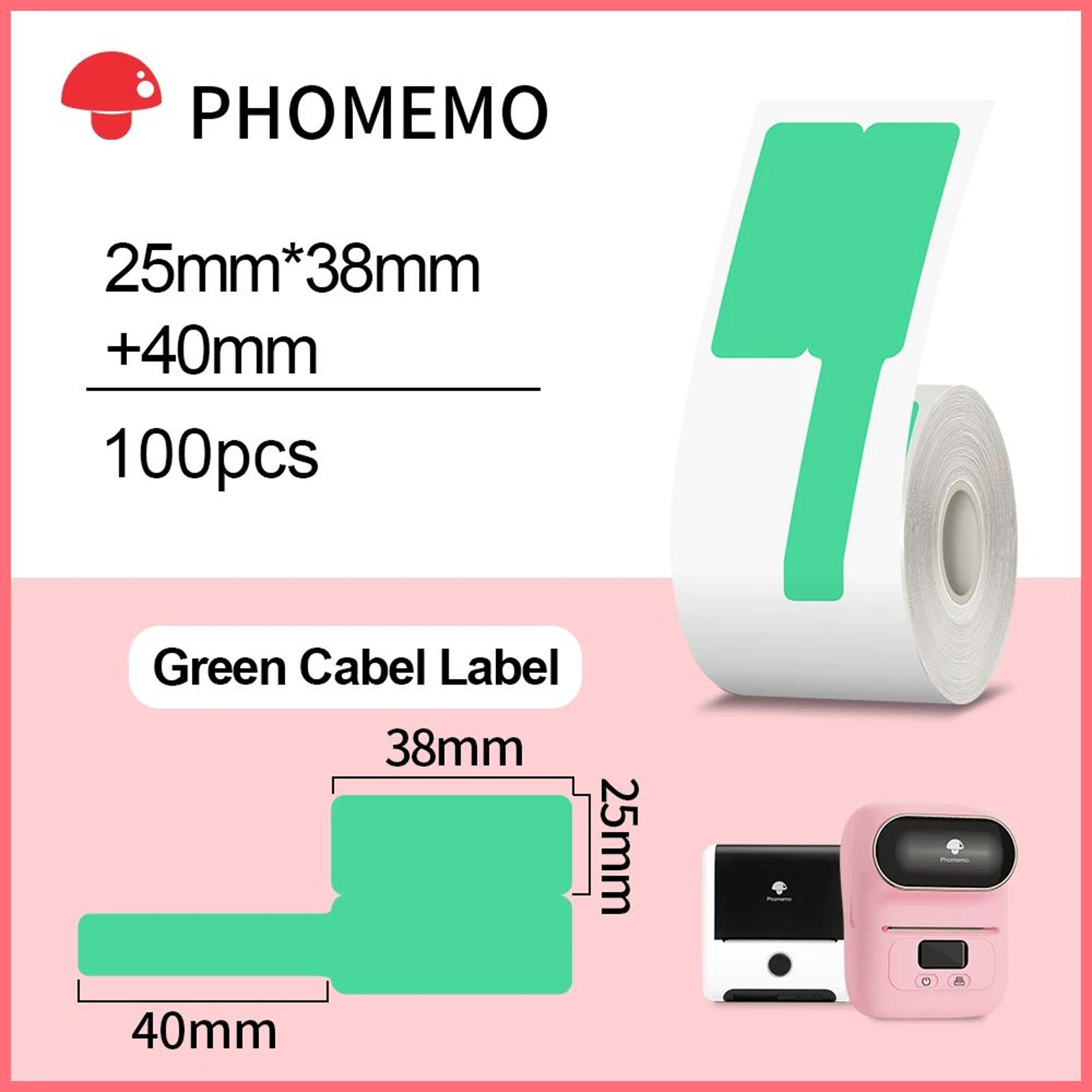 100pcs self-adhesive cable and wire label stickers