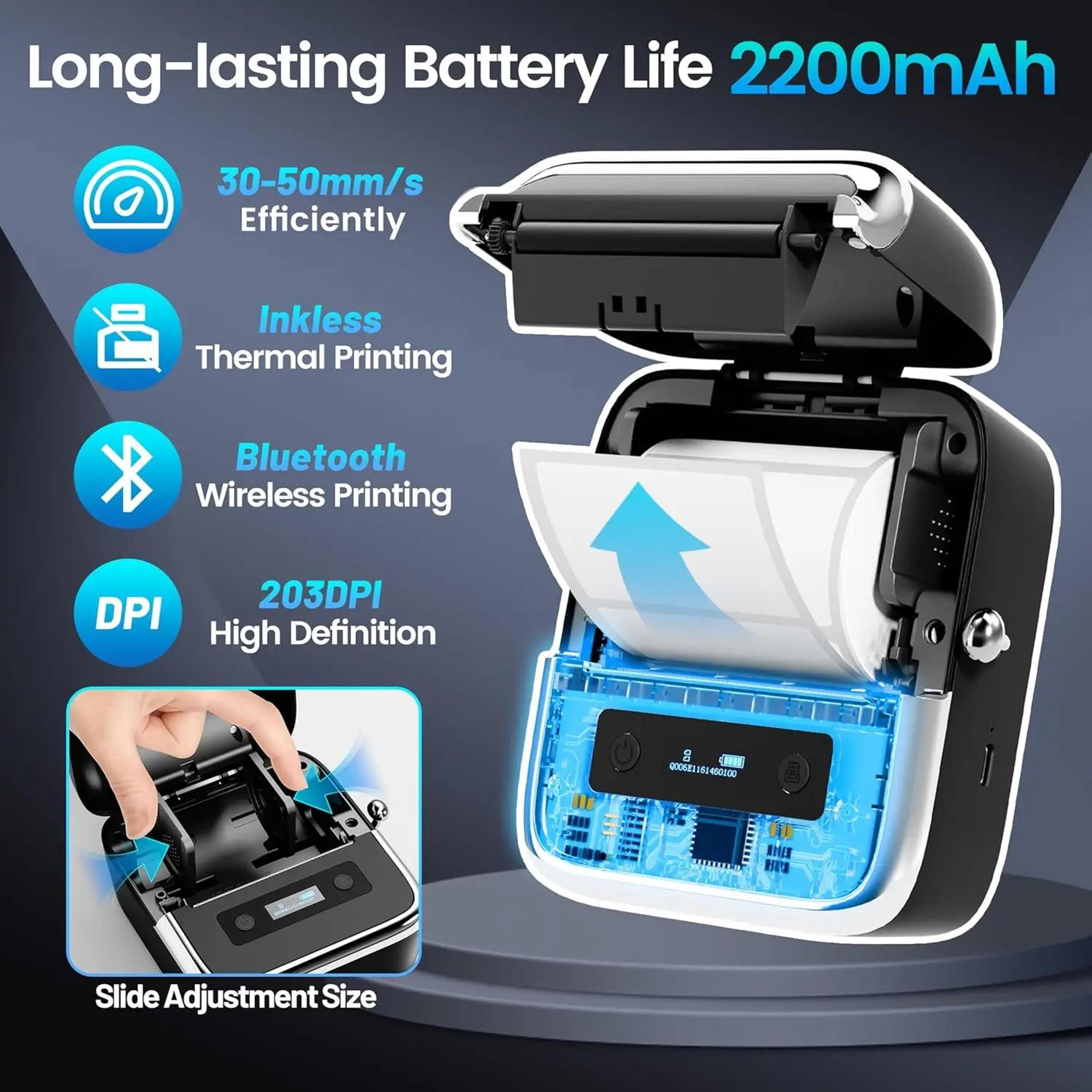 portable thermal barcode label printer