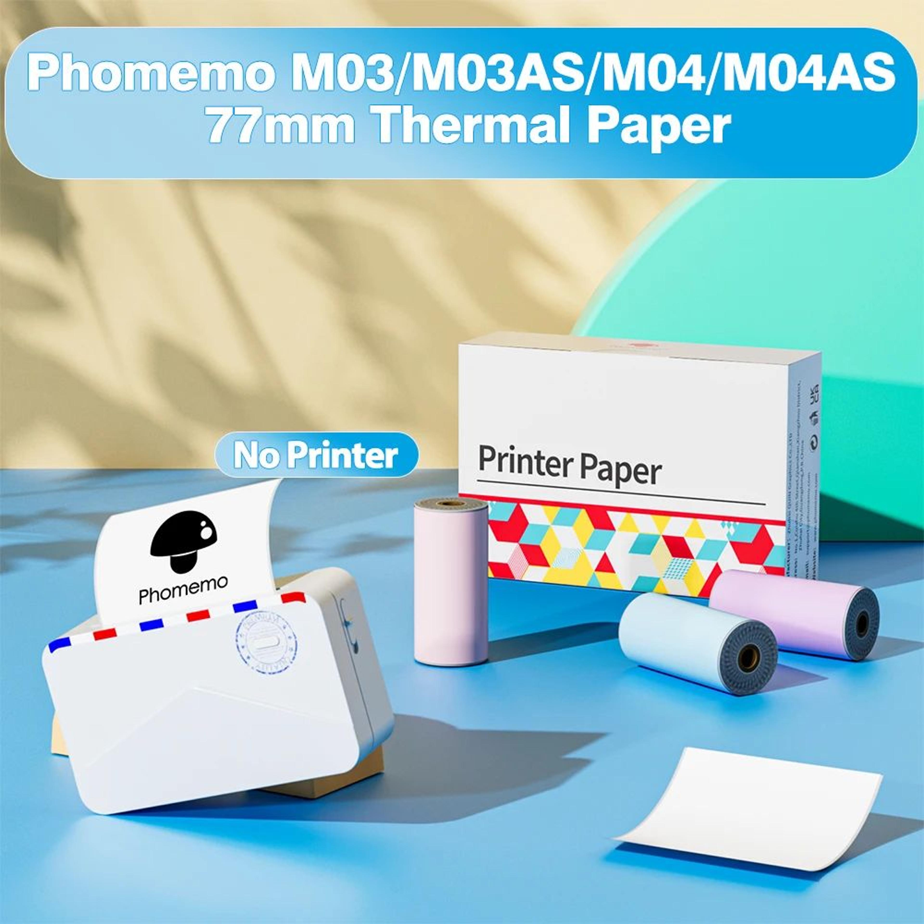 3 rolls clear self-adhesive thermal sticker paper