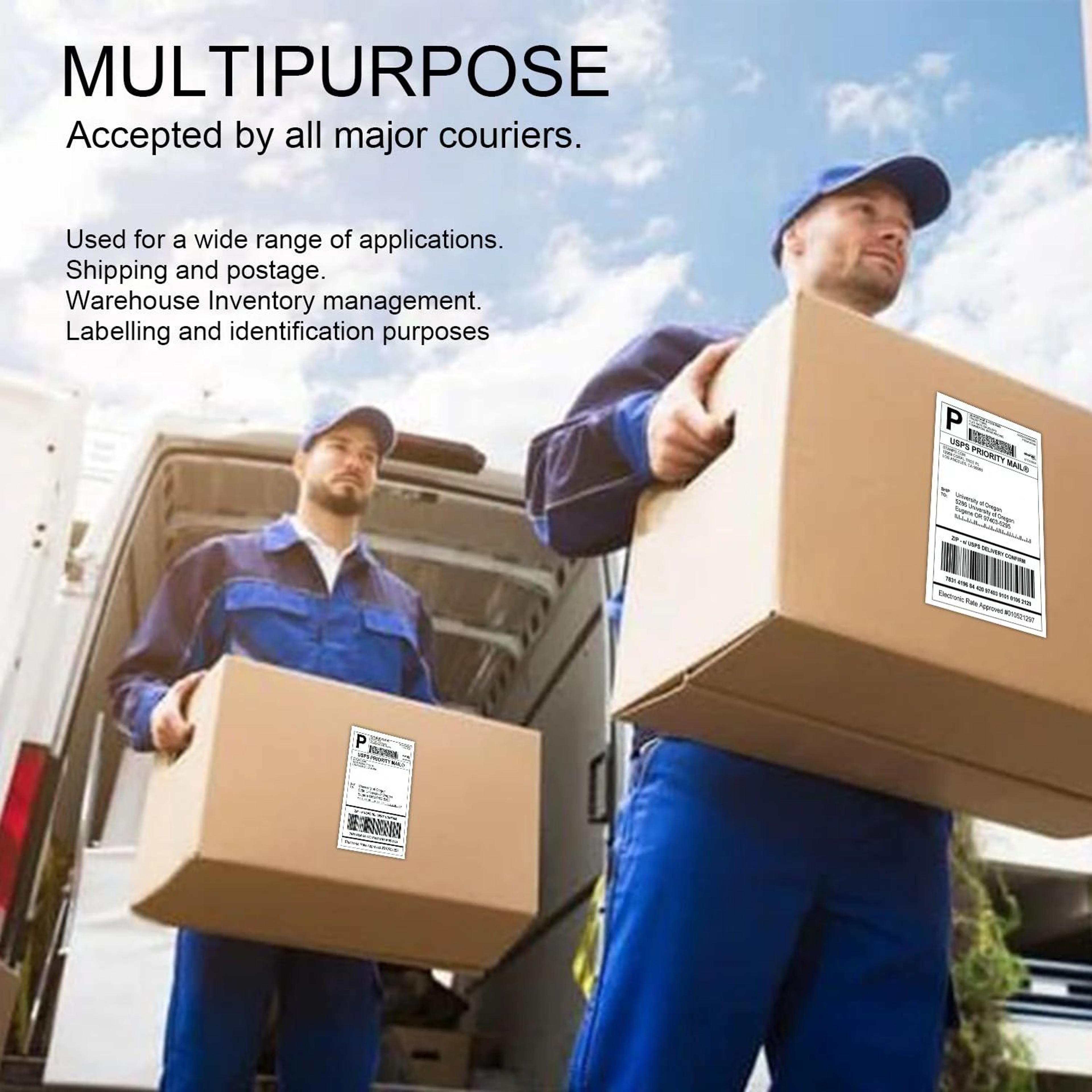 4 x 6 inch fanfold self-adhesive shipping labels