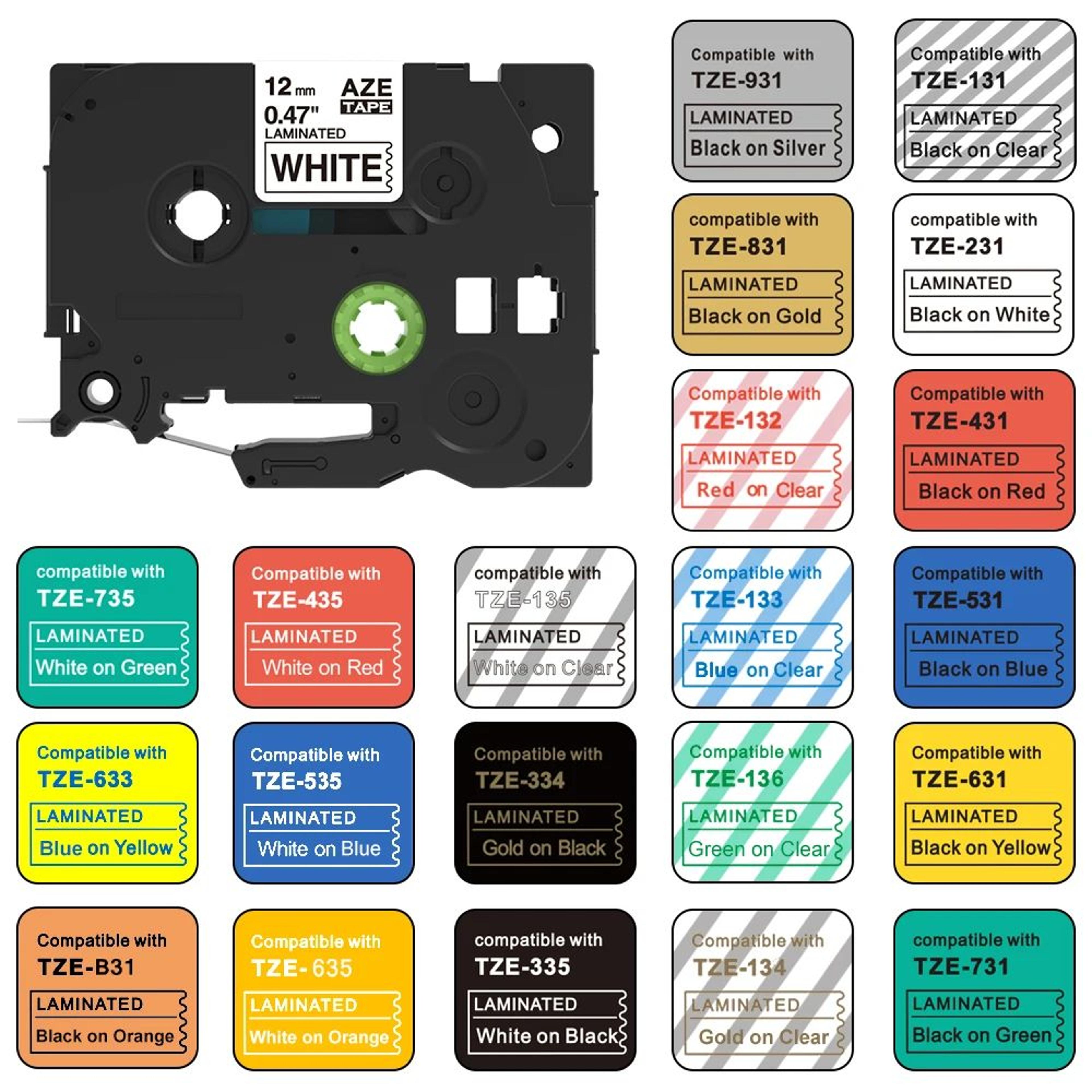 triple-size laminated label tape replacement cartridges