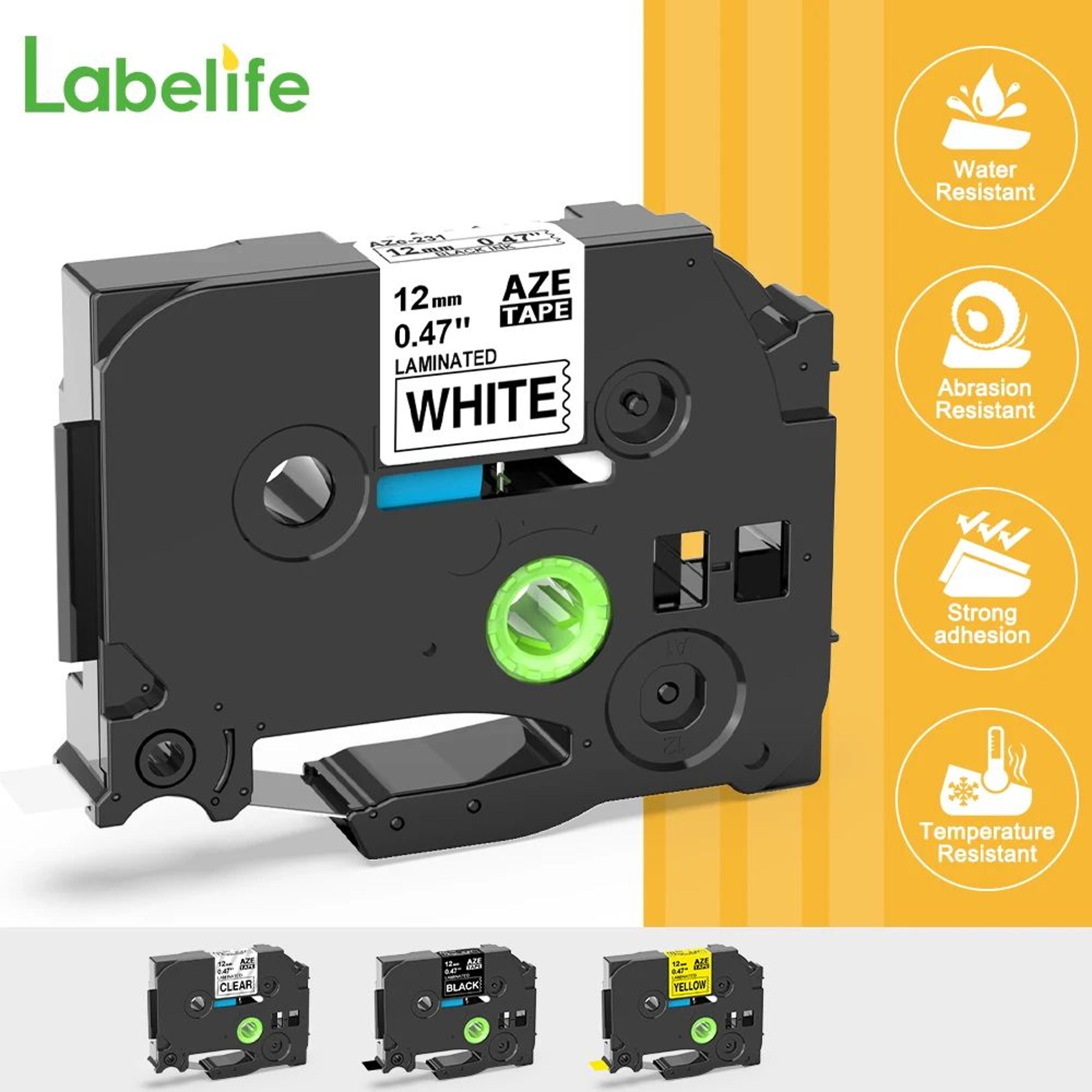 triple-width laminated label tape replacement cartridges