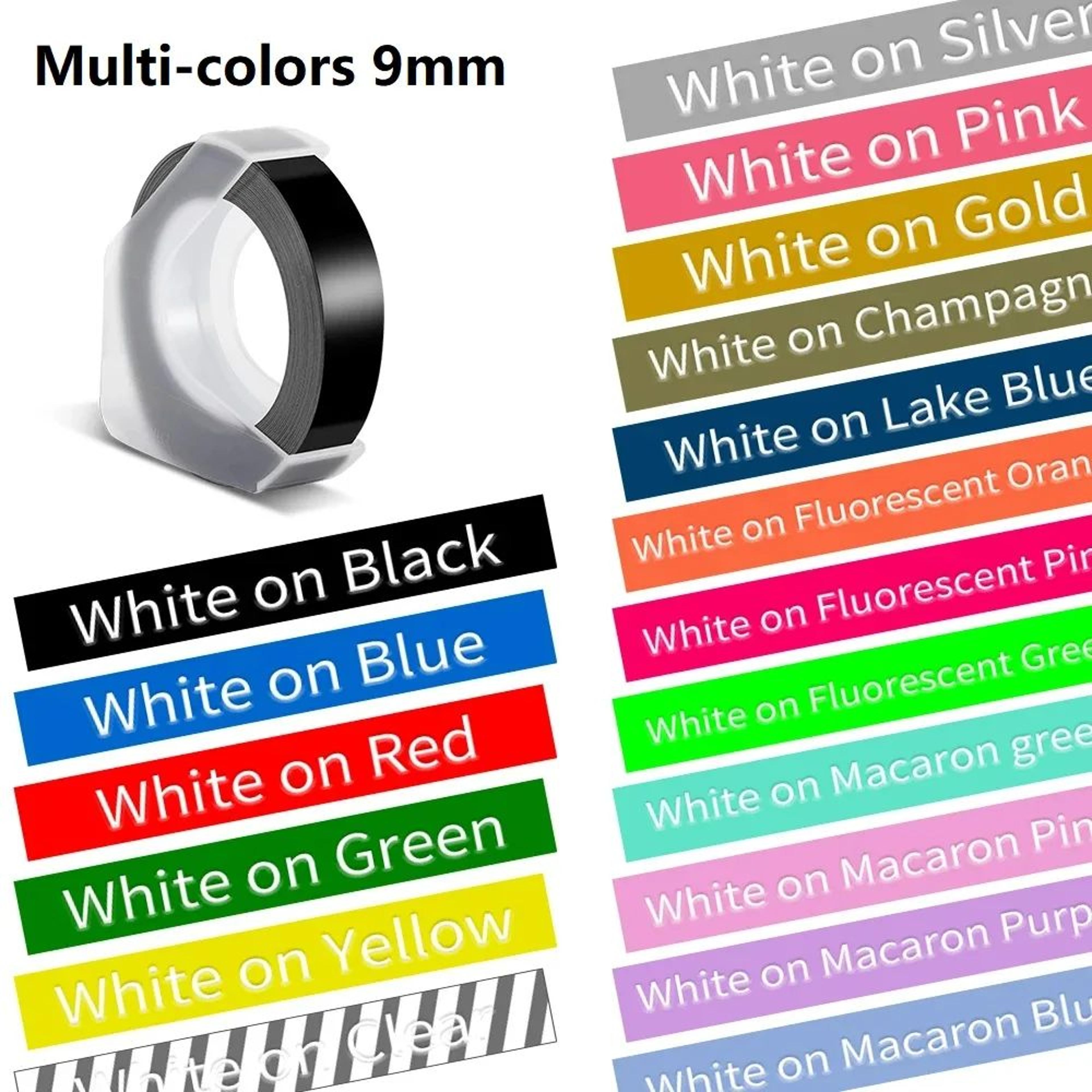 pastel 3d embossing label tape refill