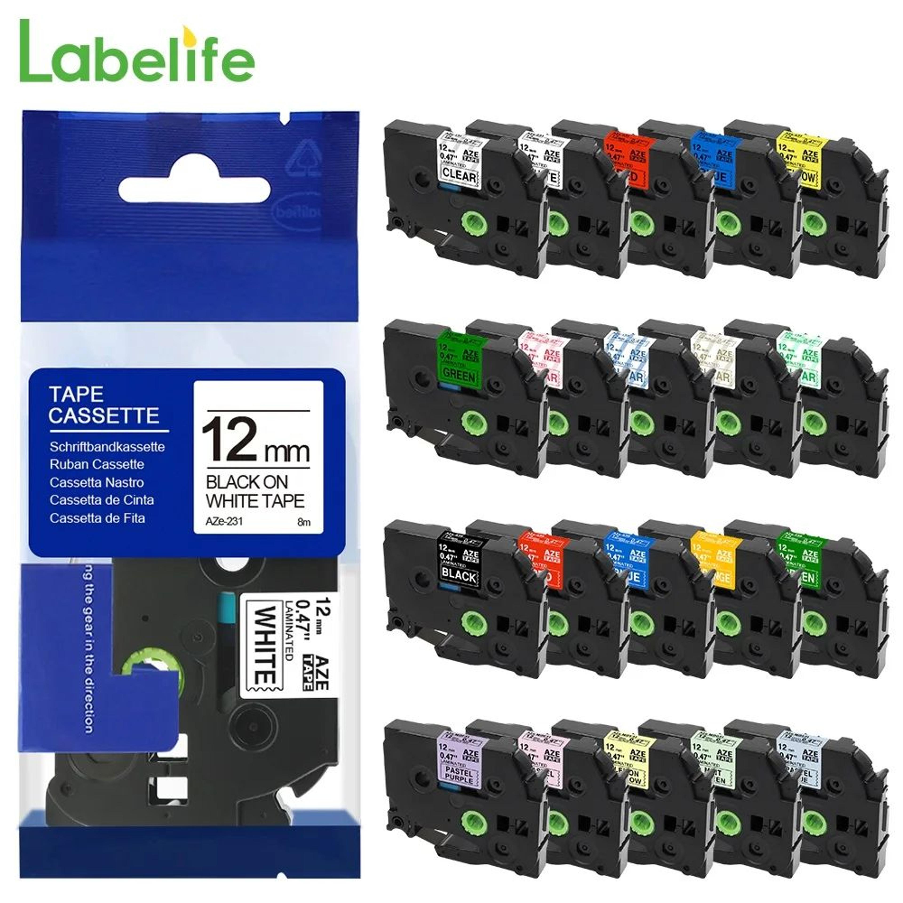 triple-size protective laminated label tape refills