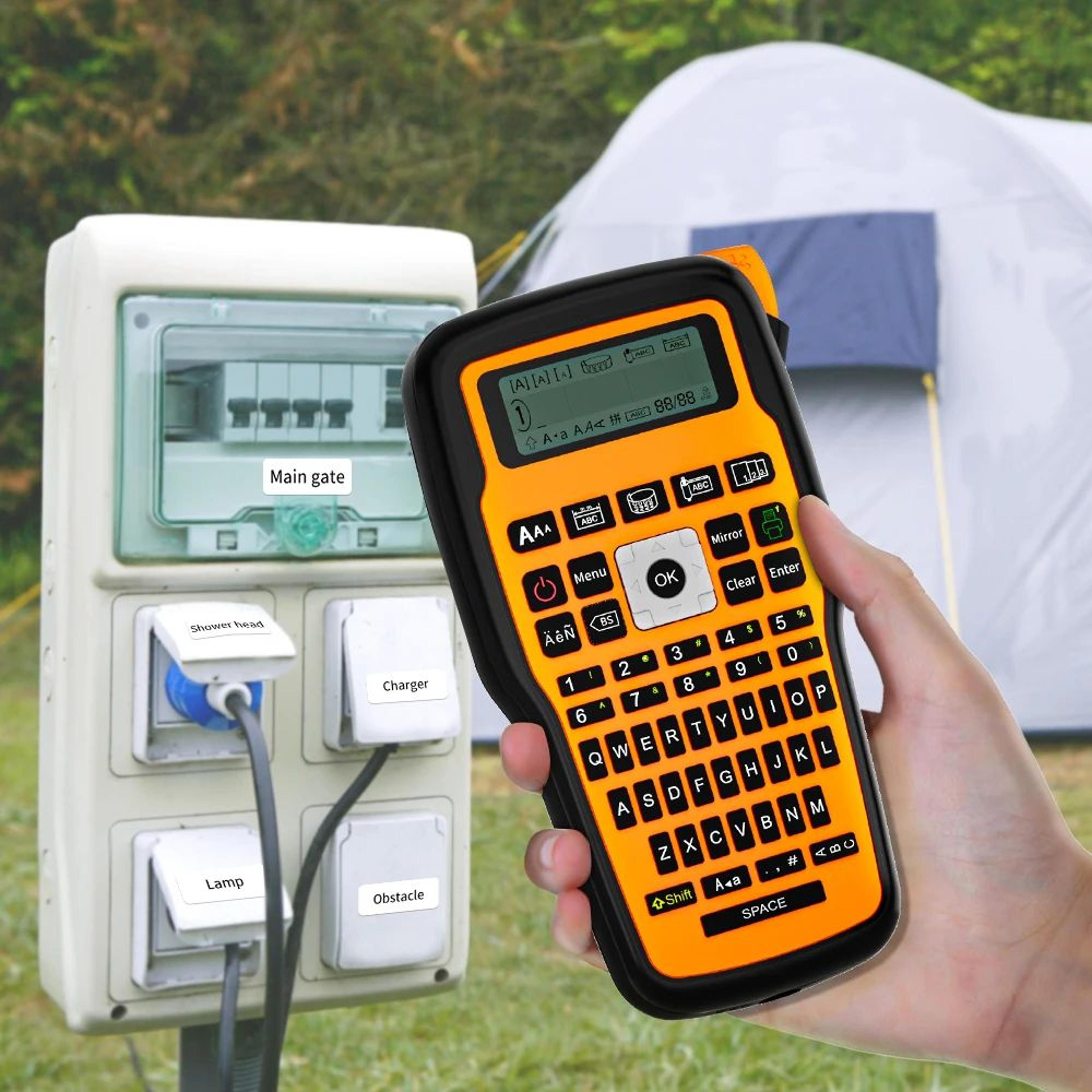 portable heat shrink and adhesive label printer