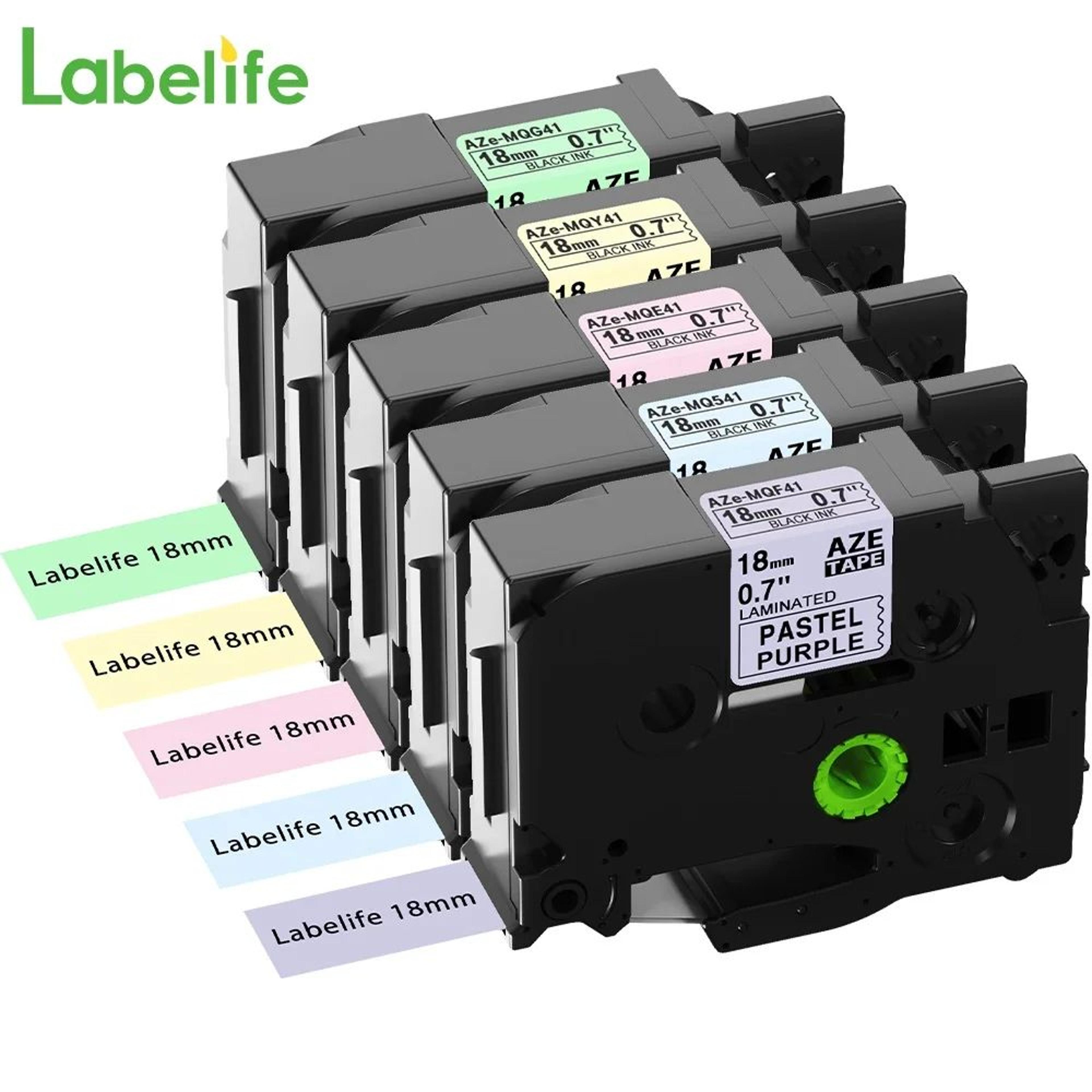 soft pastel matte label tape refill cartridges
