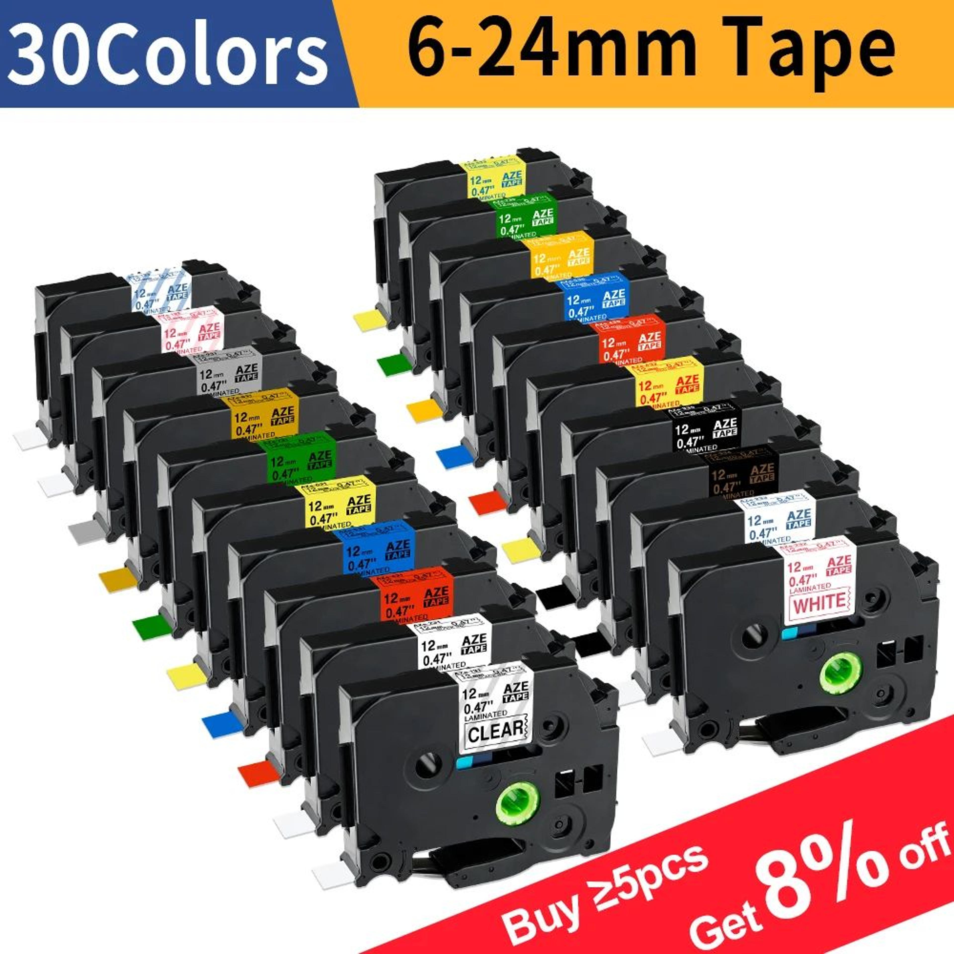 five-size label maker tape replacement cartridges