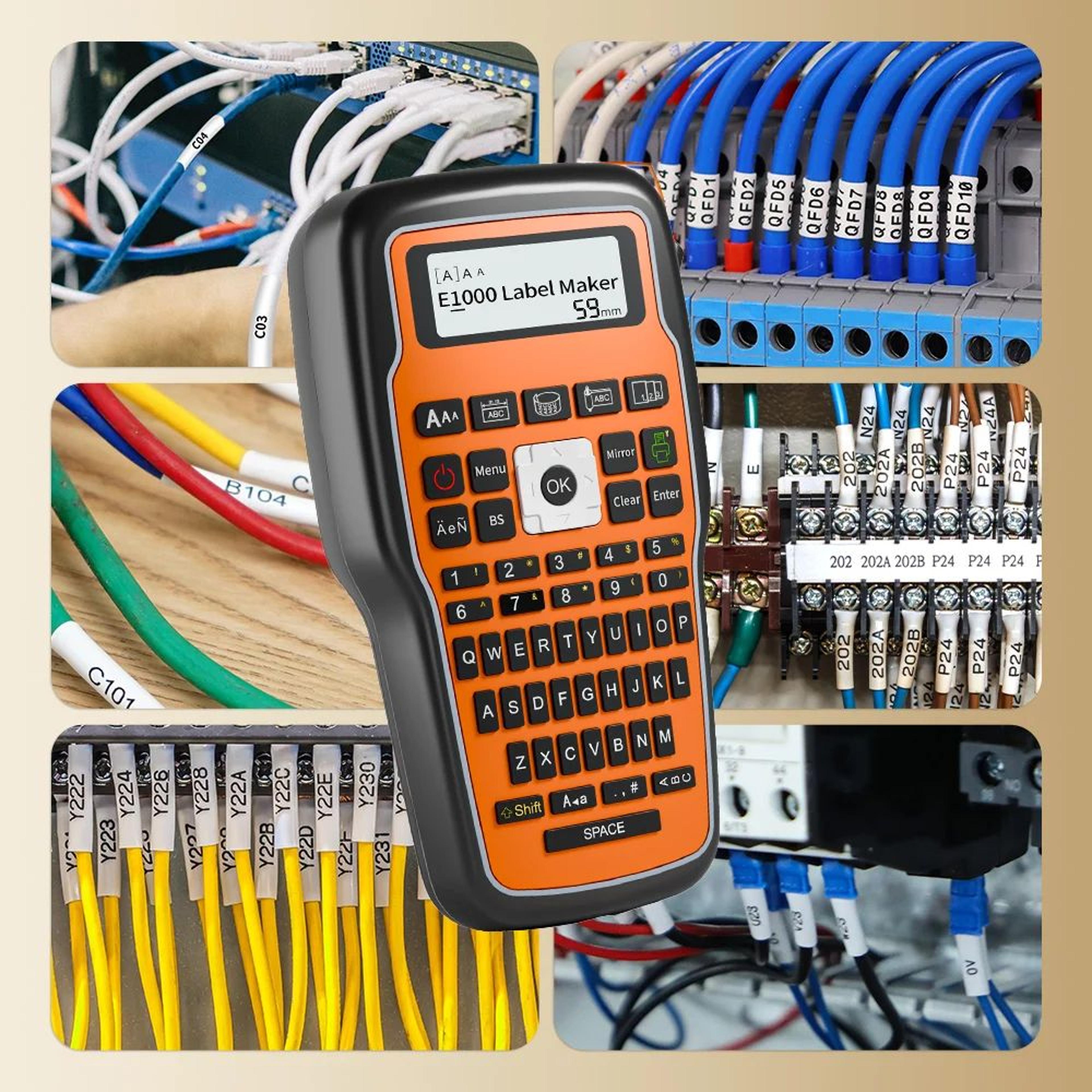 portable industrial cable label printer