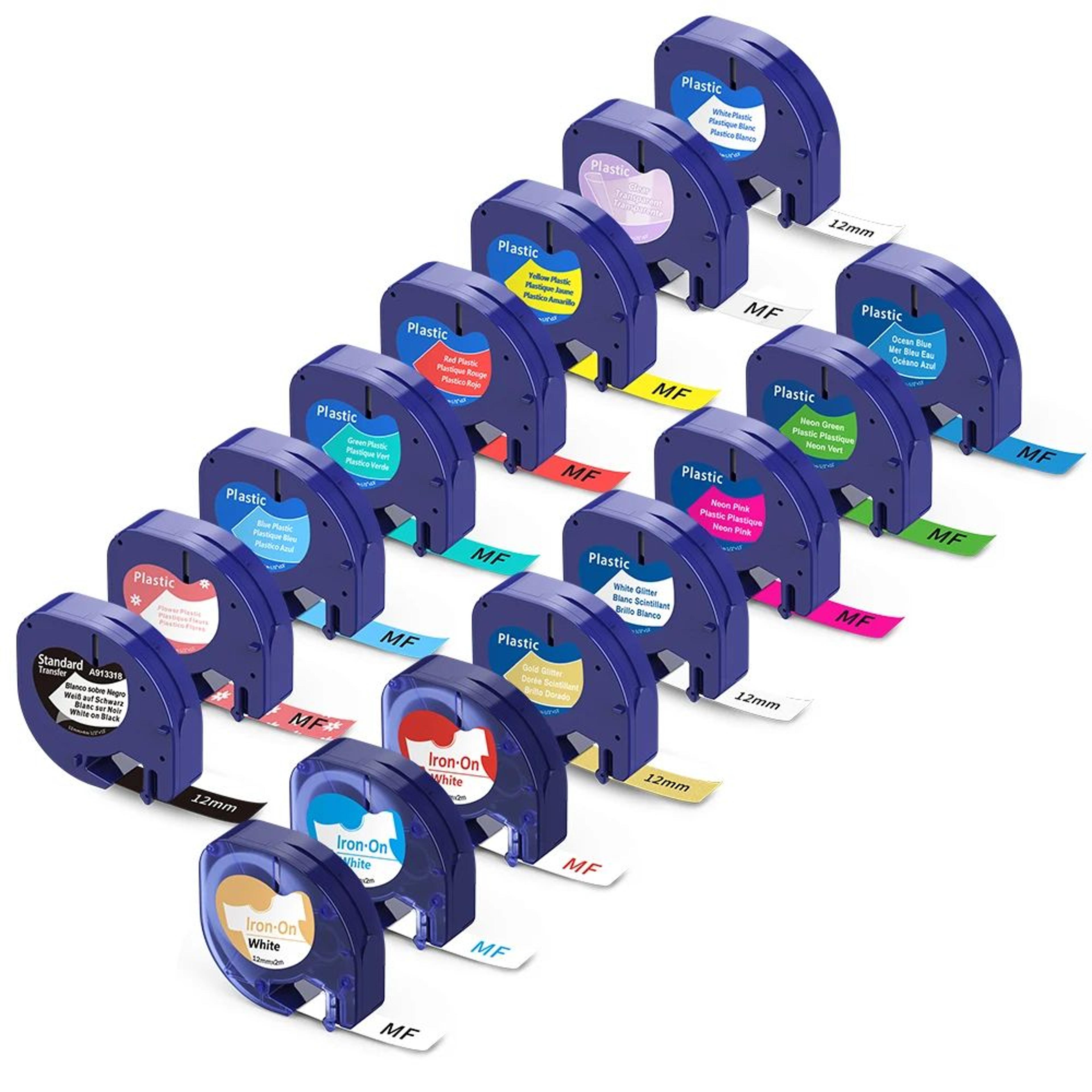 multi-material label tape refill cartridge