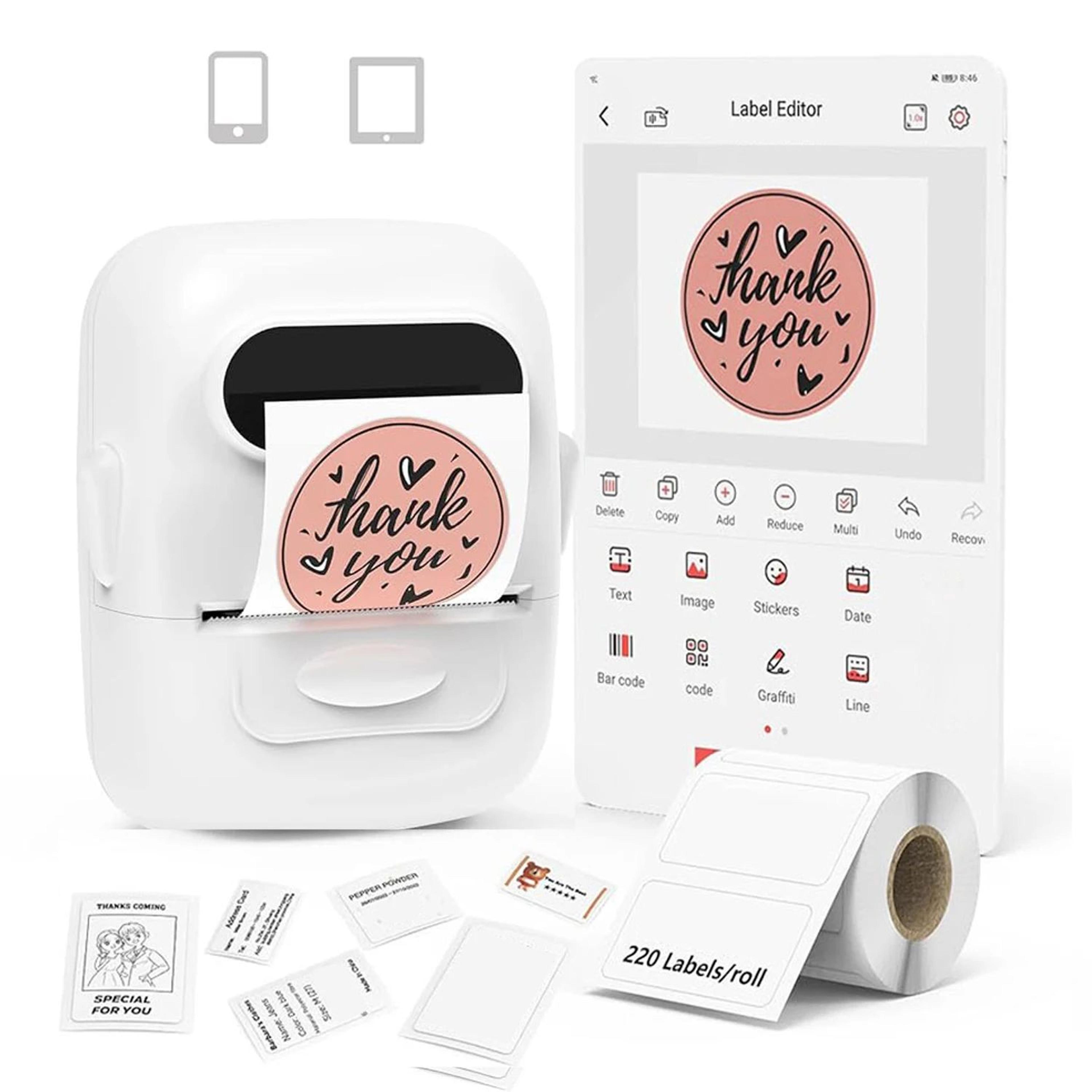 p50 mini bluetooth sticker label printer