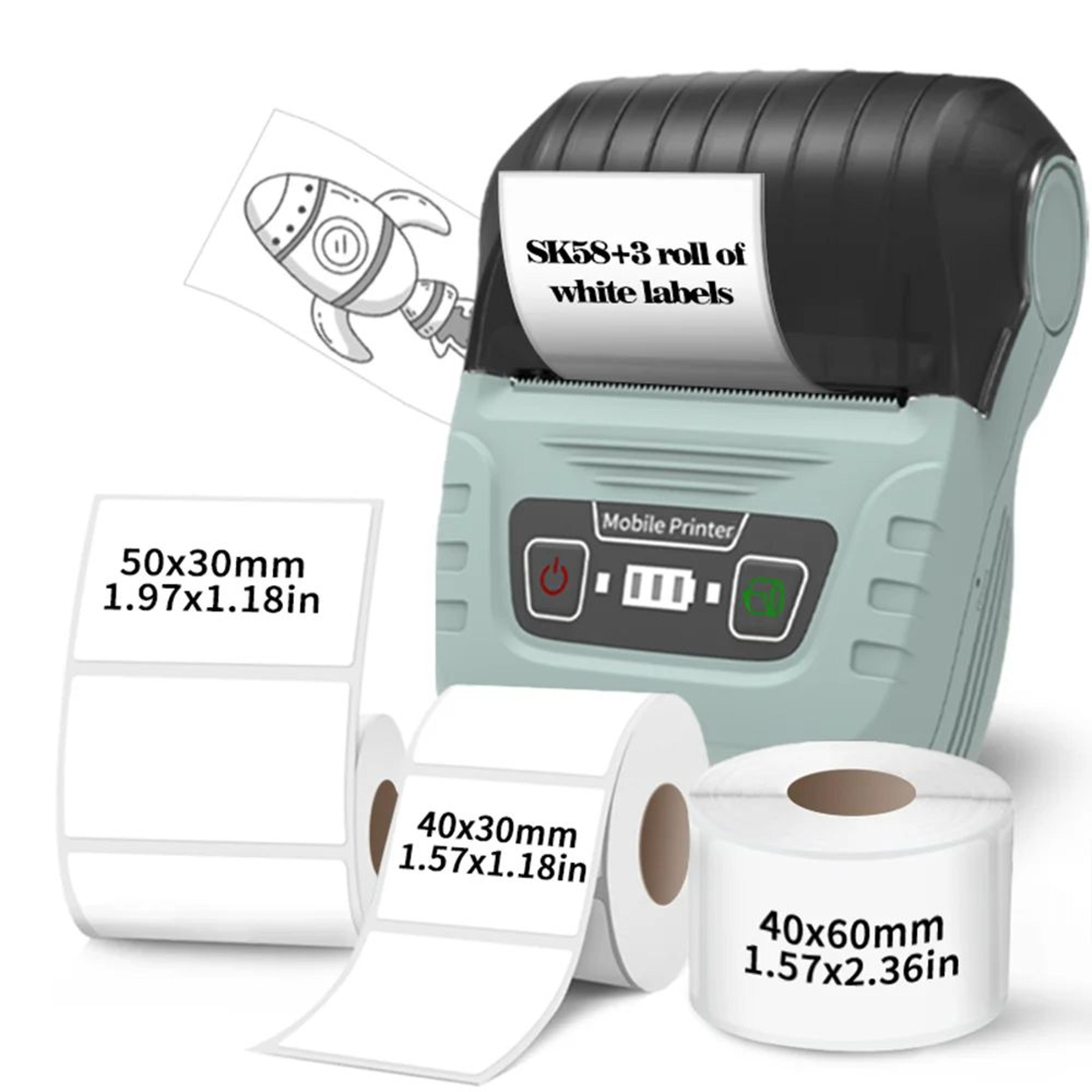 sk58 wireless bluetooth sticker label printer