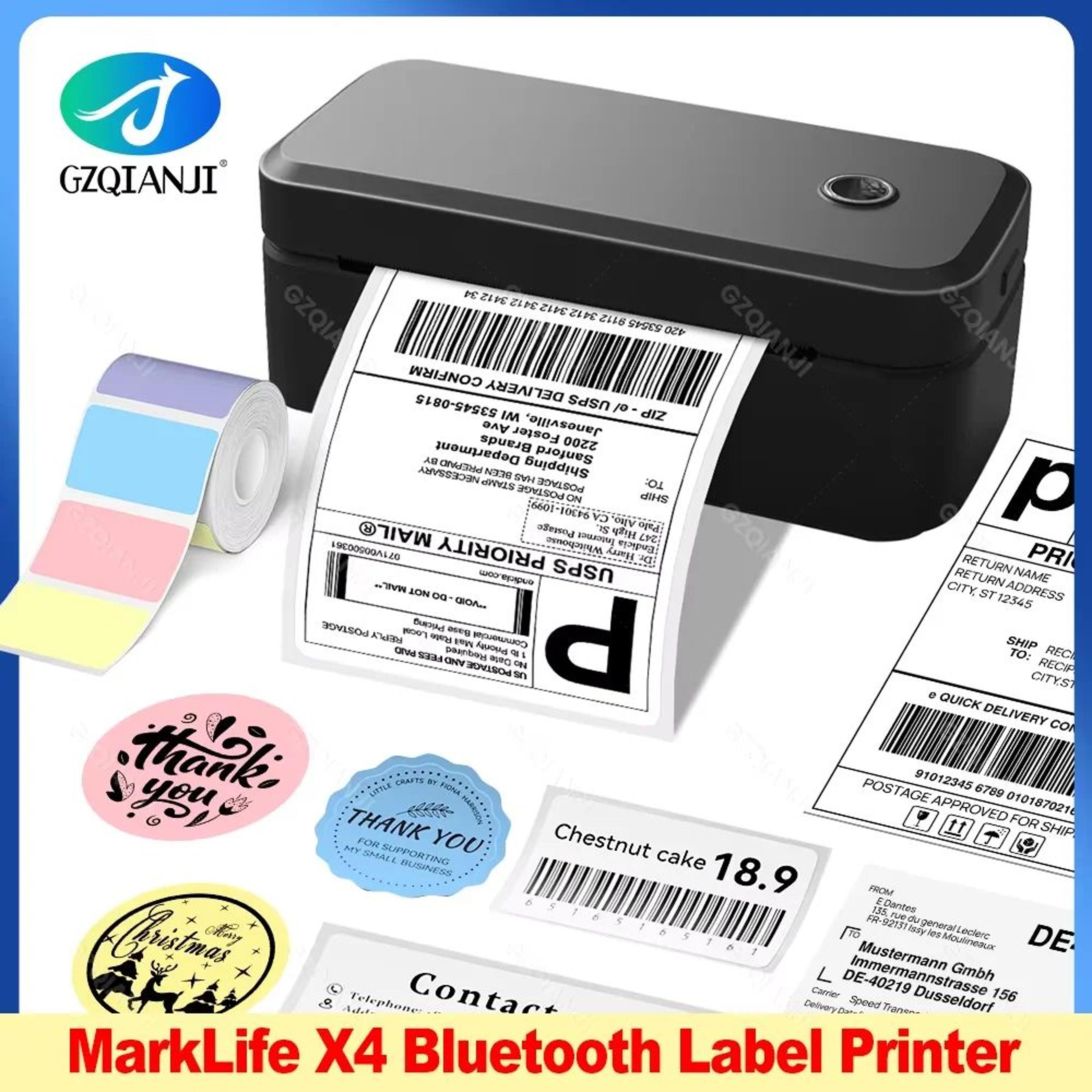 x4 wireless bluetooth shipping label printer