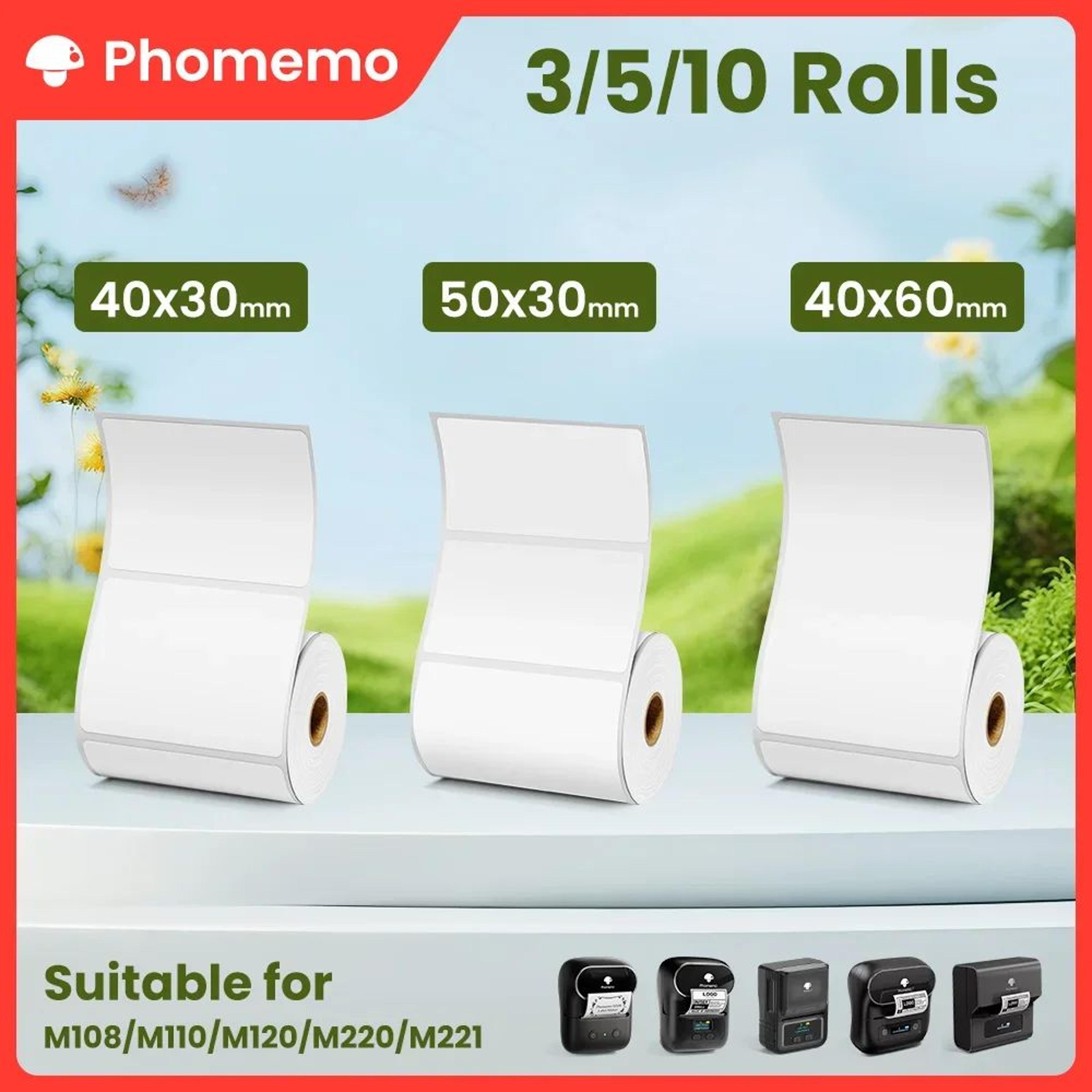 white thermal label stickers