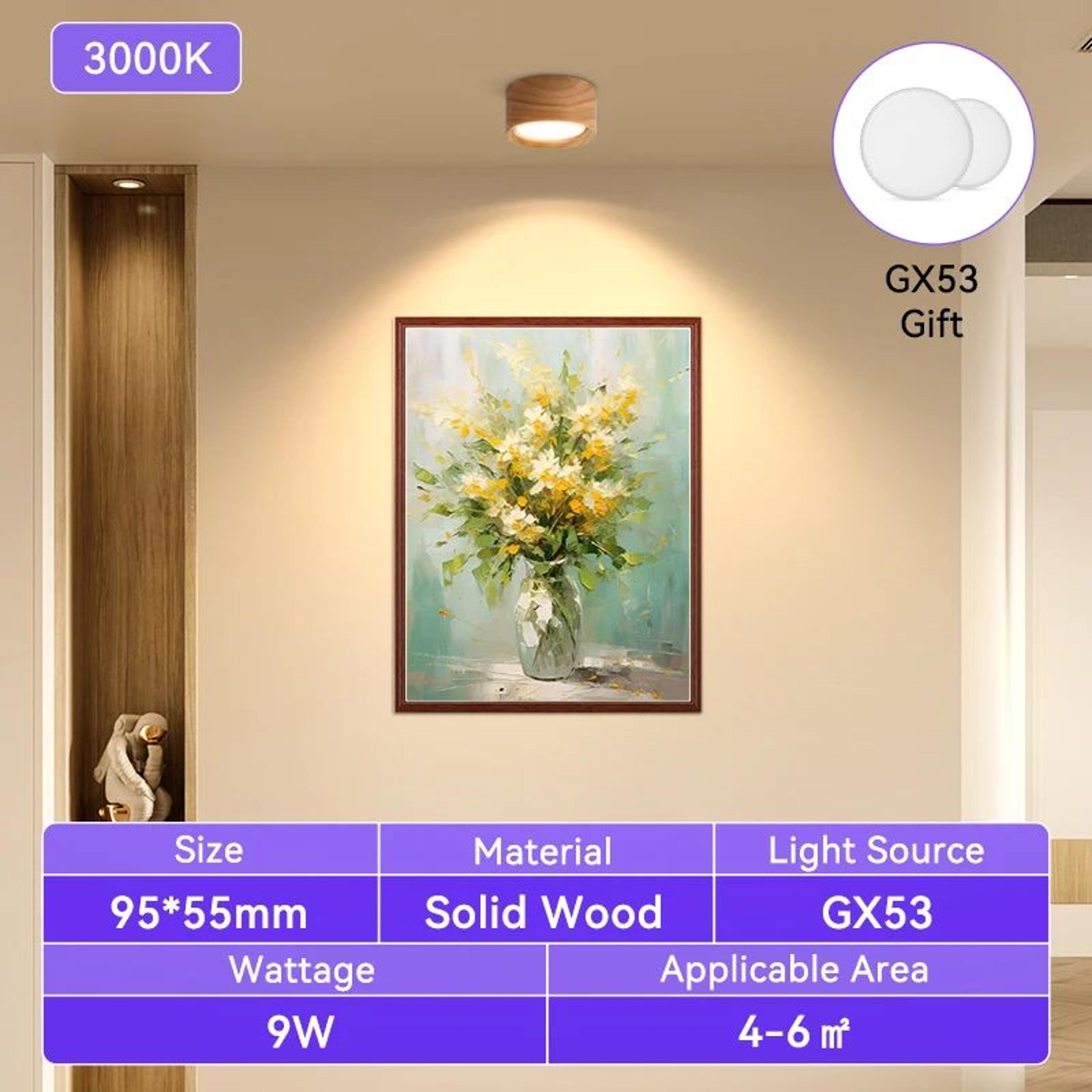 wood grain led ceiling downlight