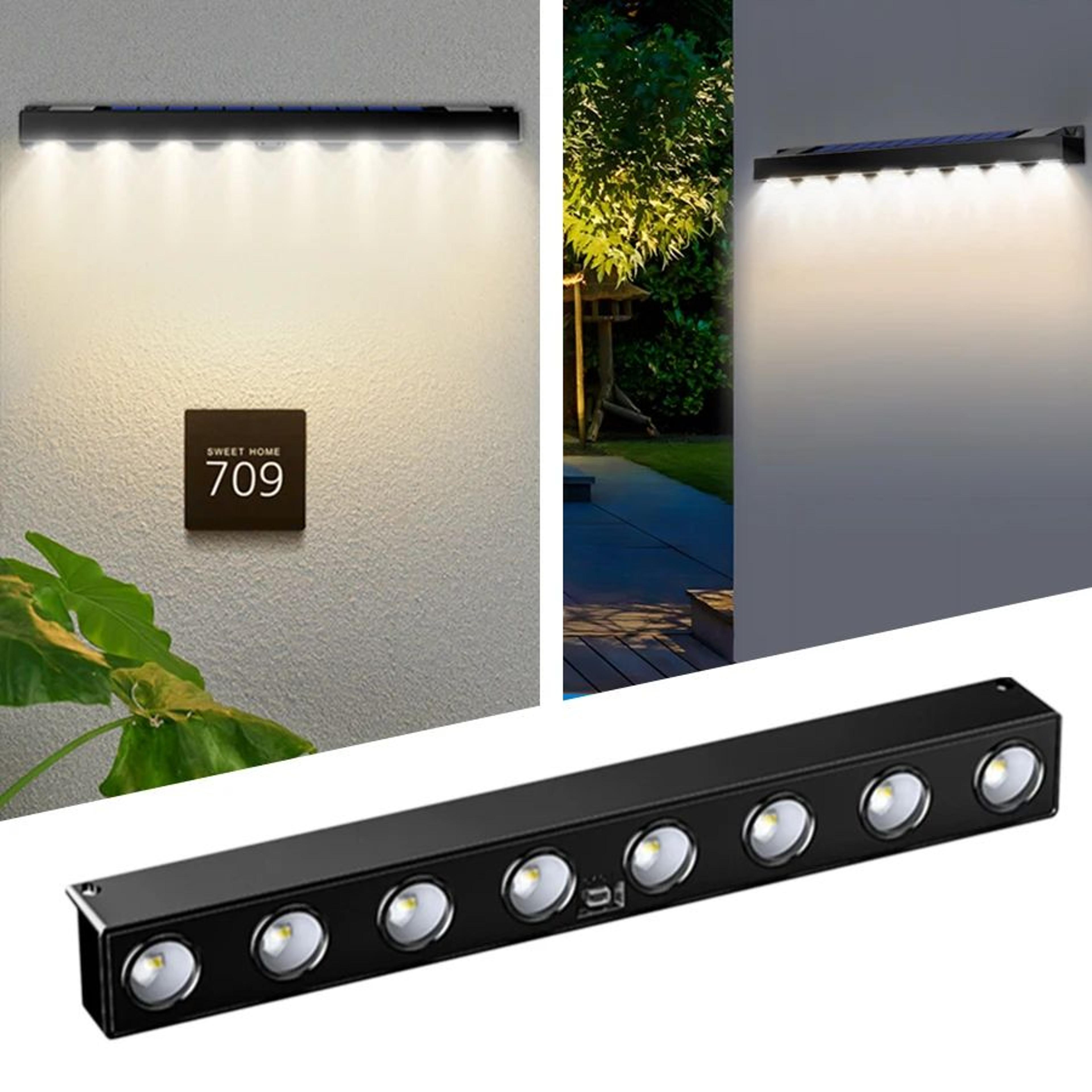 solar led outdoor landscape wall light