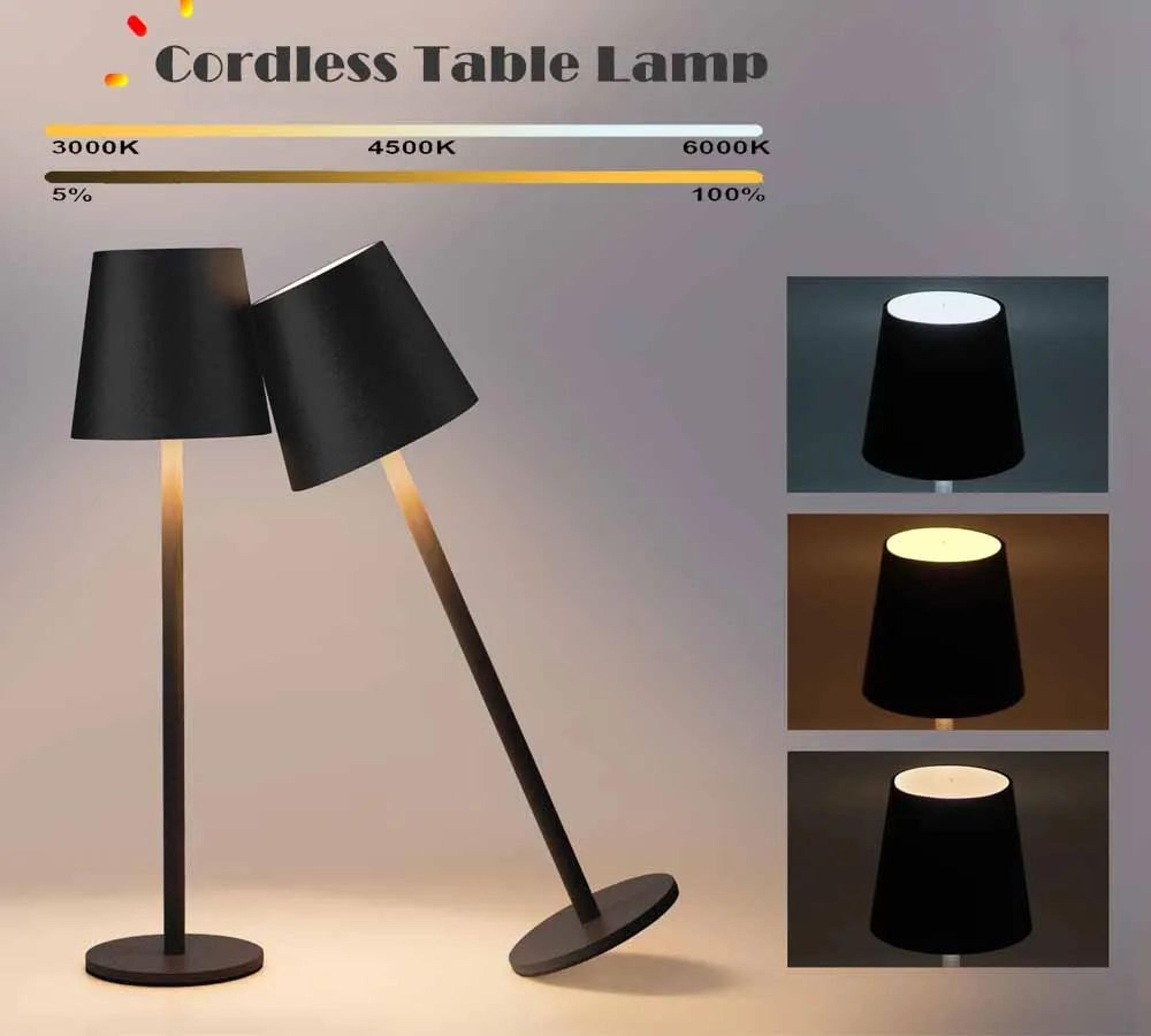 rechargeable 3 color touch table lamp