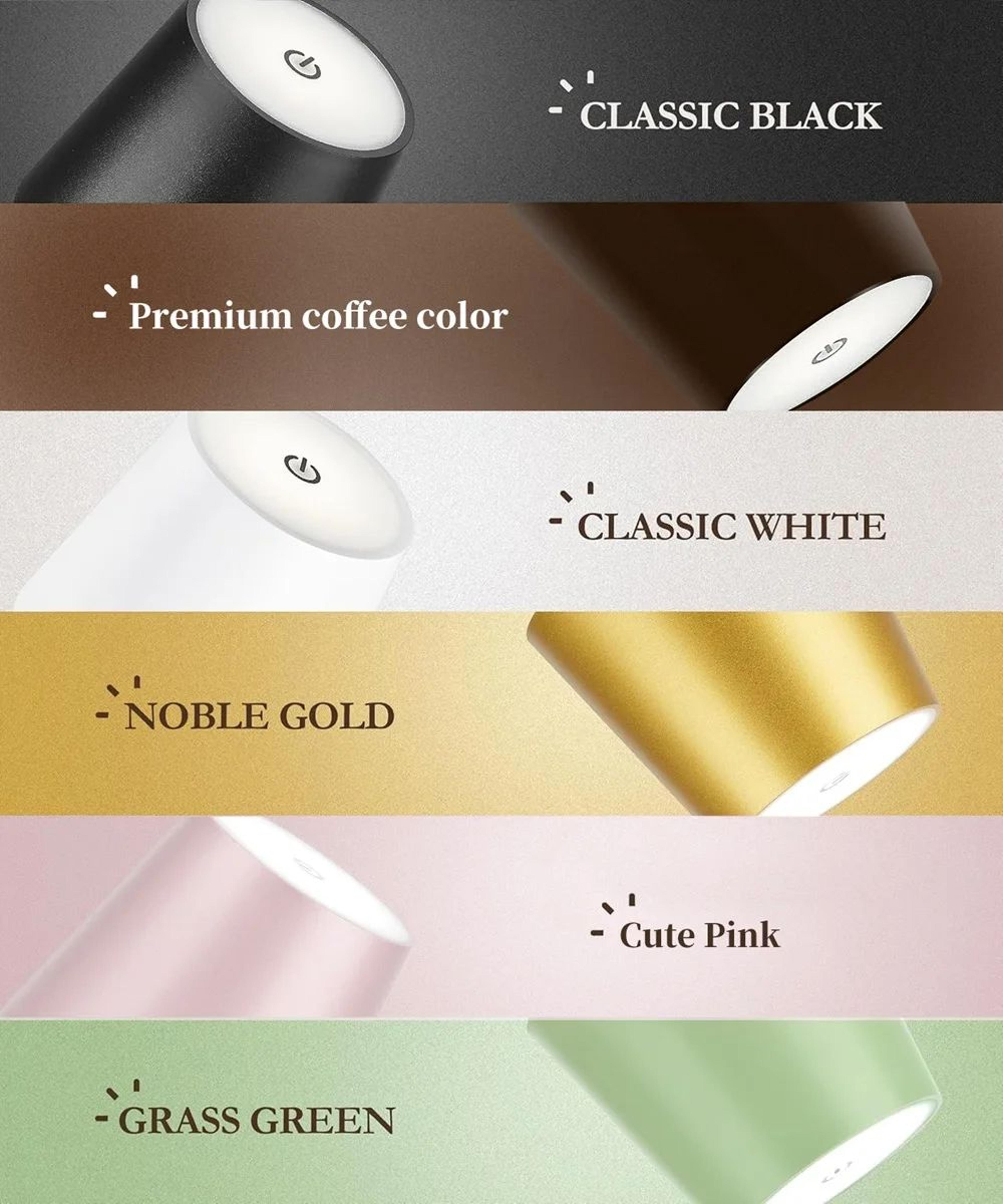 wireless 3 color led touch table lamp
