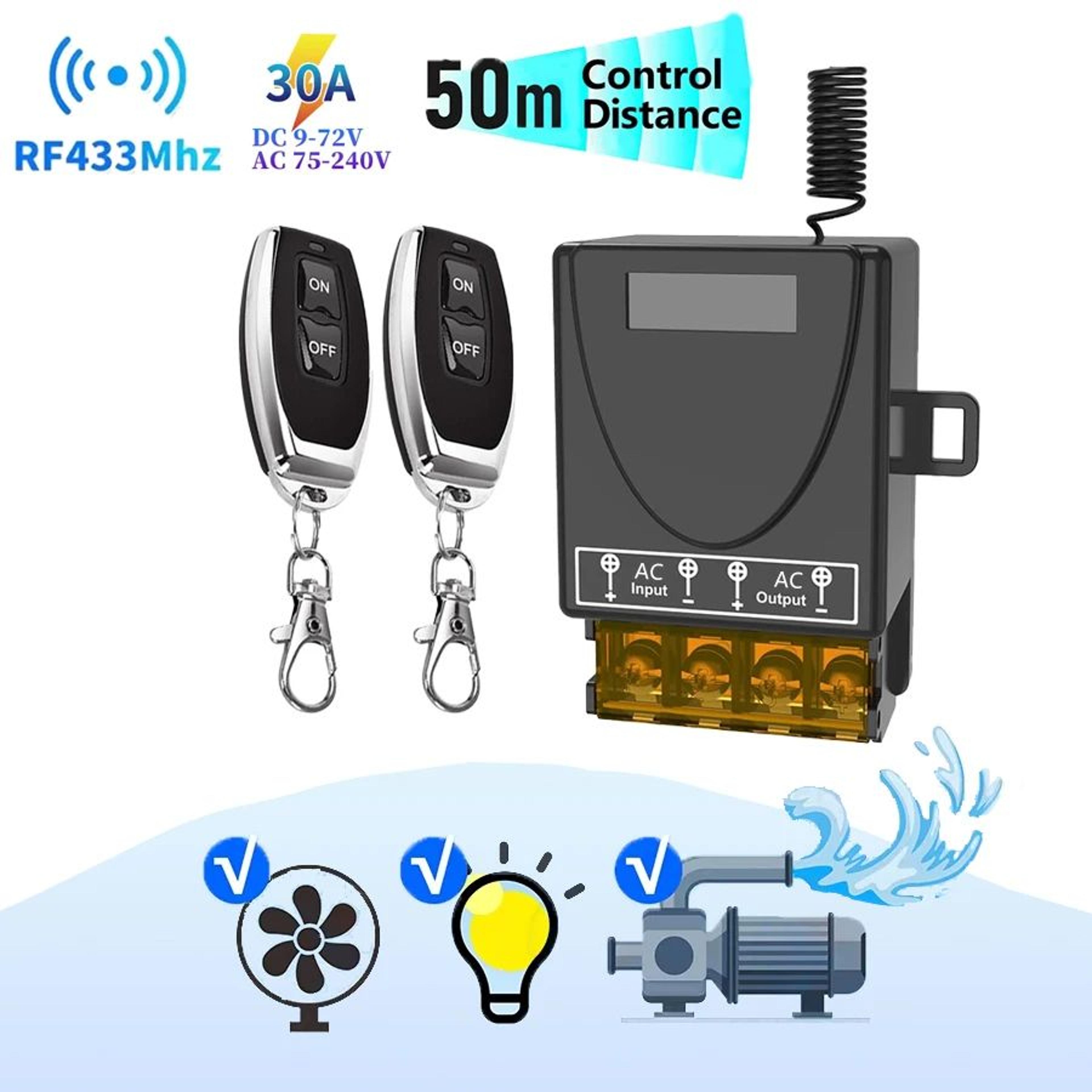 433mhz wireless remote control smart switch