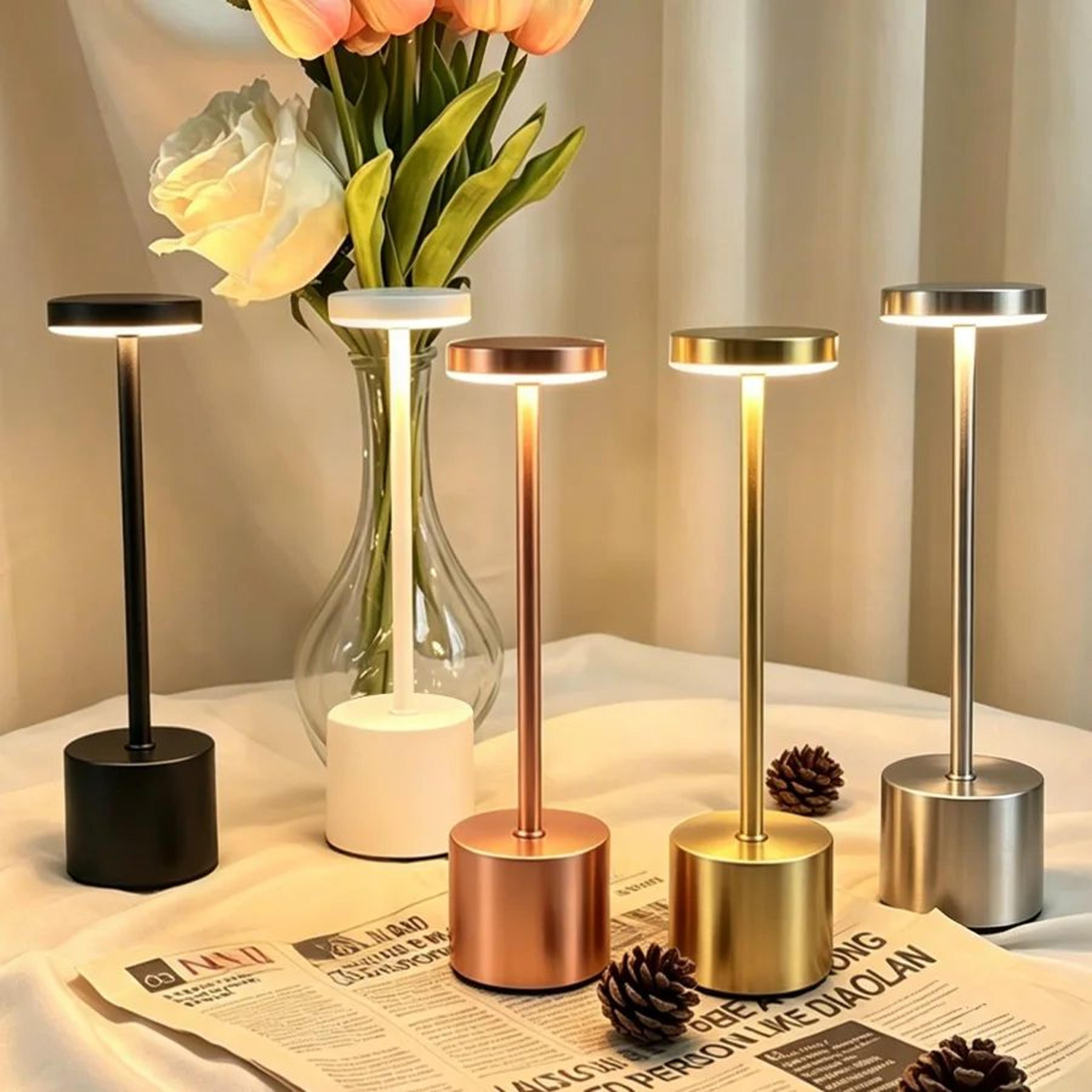 portable 3 color led touch table lamp