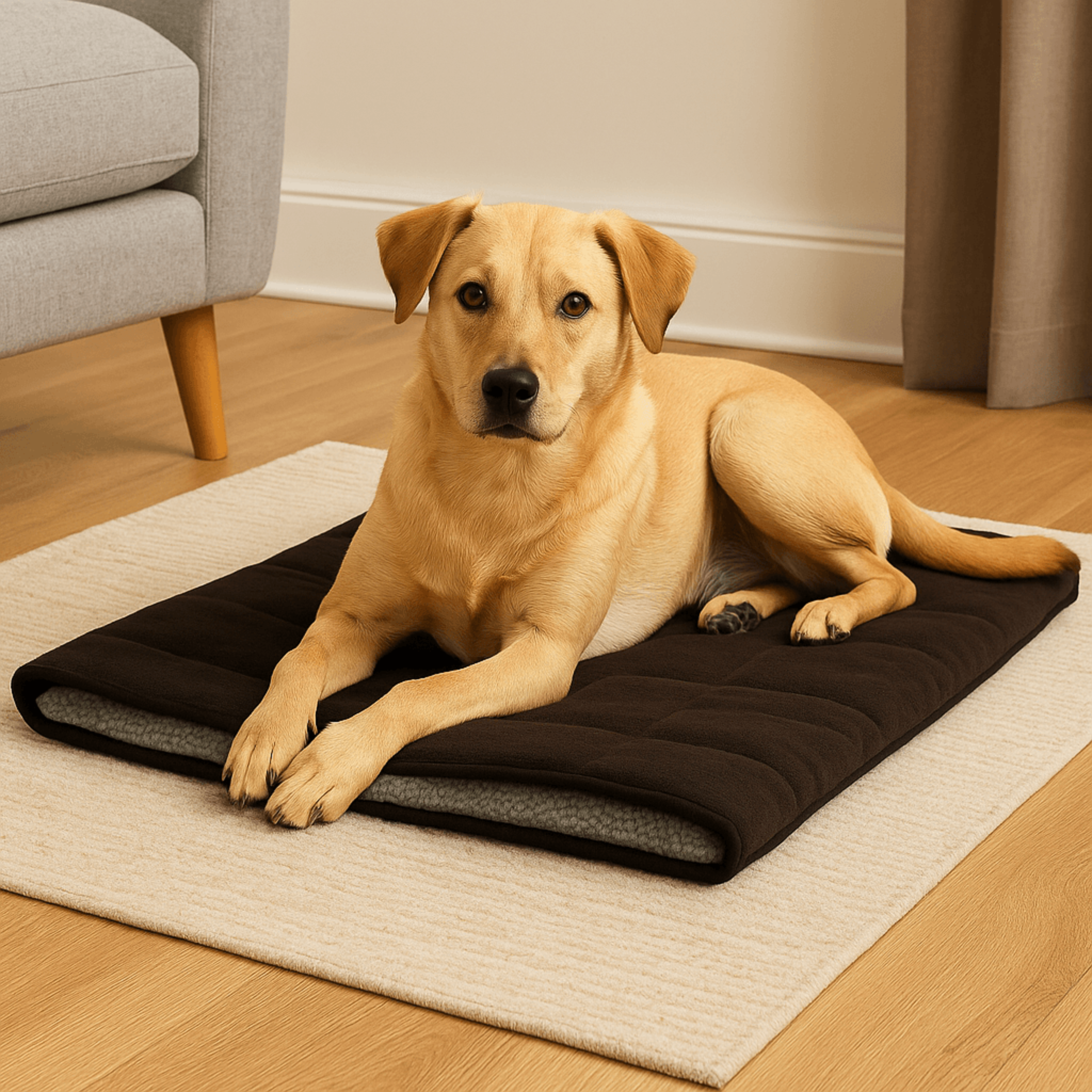 large self-warming dog crate pad cozy thermal mat, machine washable