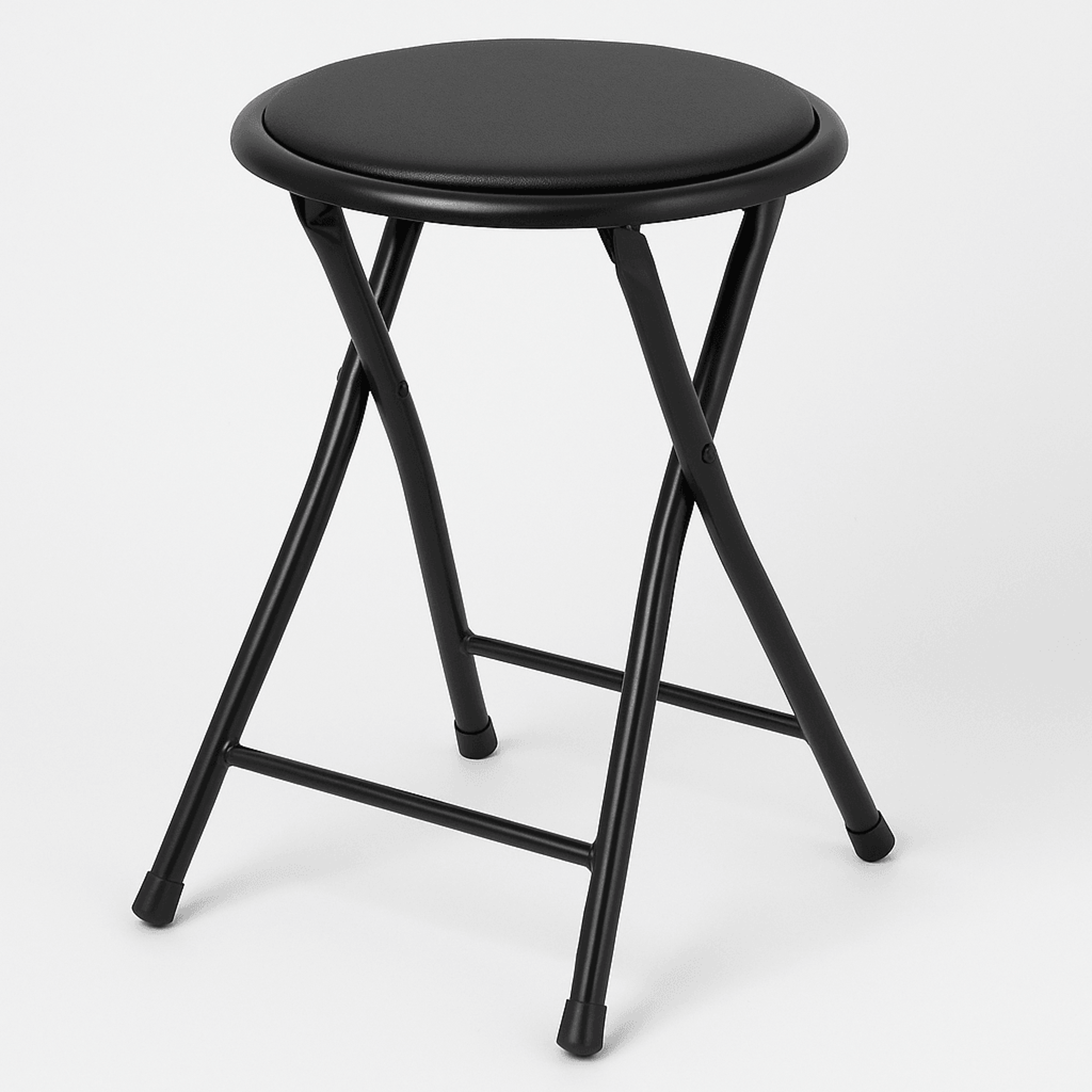 18 in cushioned folding stool compact lightweight and supports up to 250 lbs