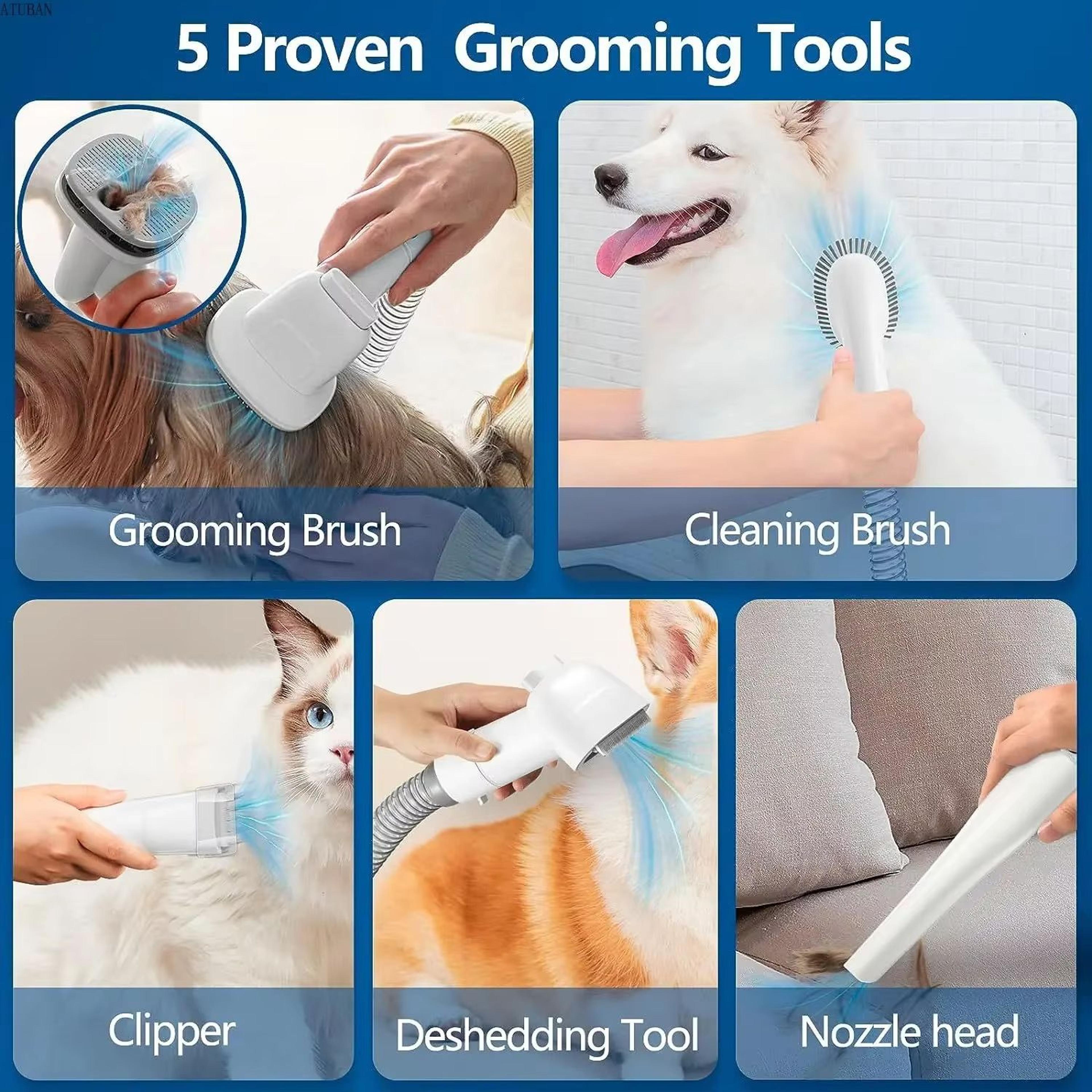 dog grooming vacuum and pet hair cleaner with 2.3l dust cup and multiple grooming tools for shedding and trimming