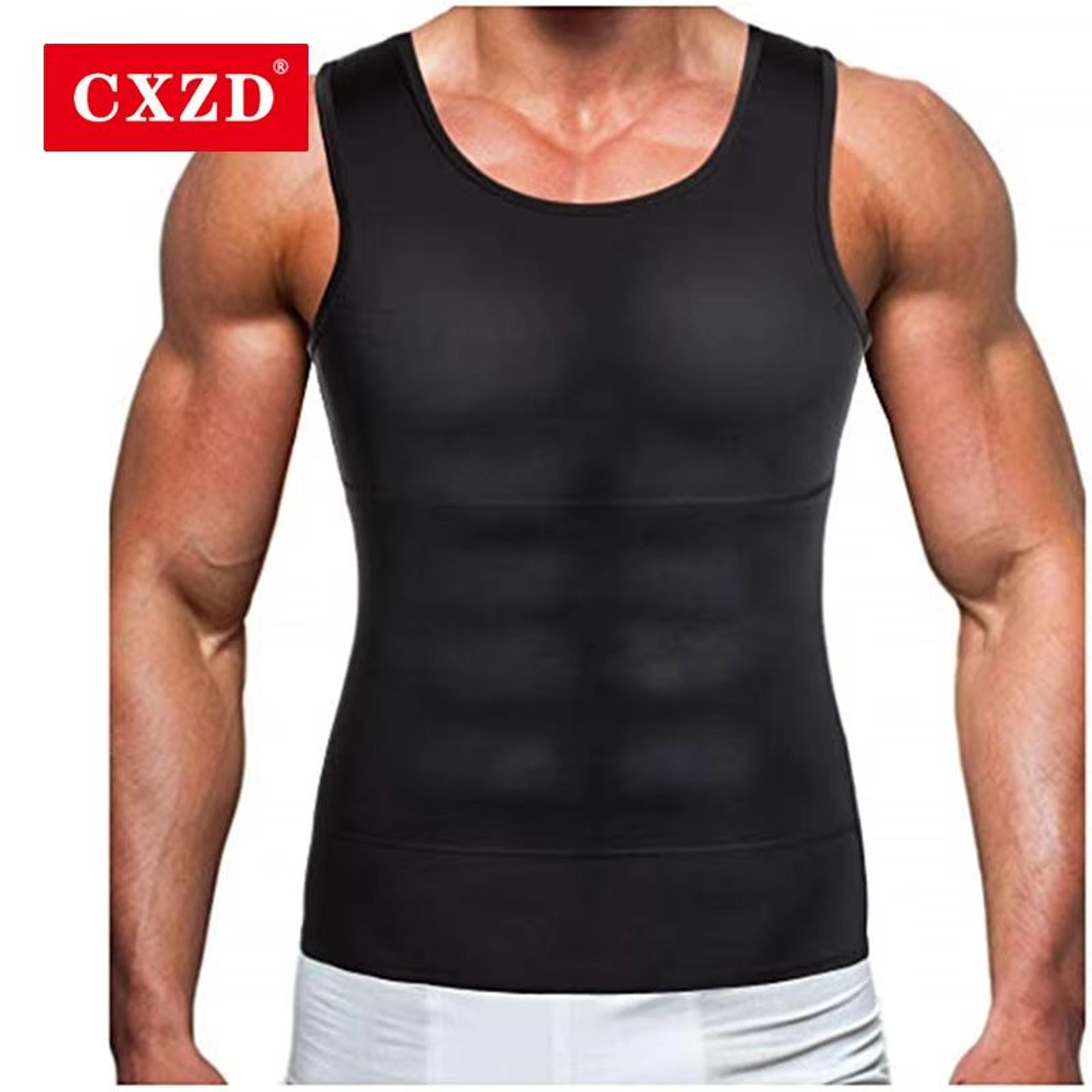 men's slimming body shaper vest – tummy control compression undershirt for waist cinching & posture support