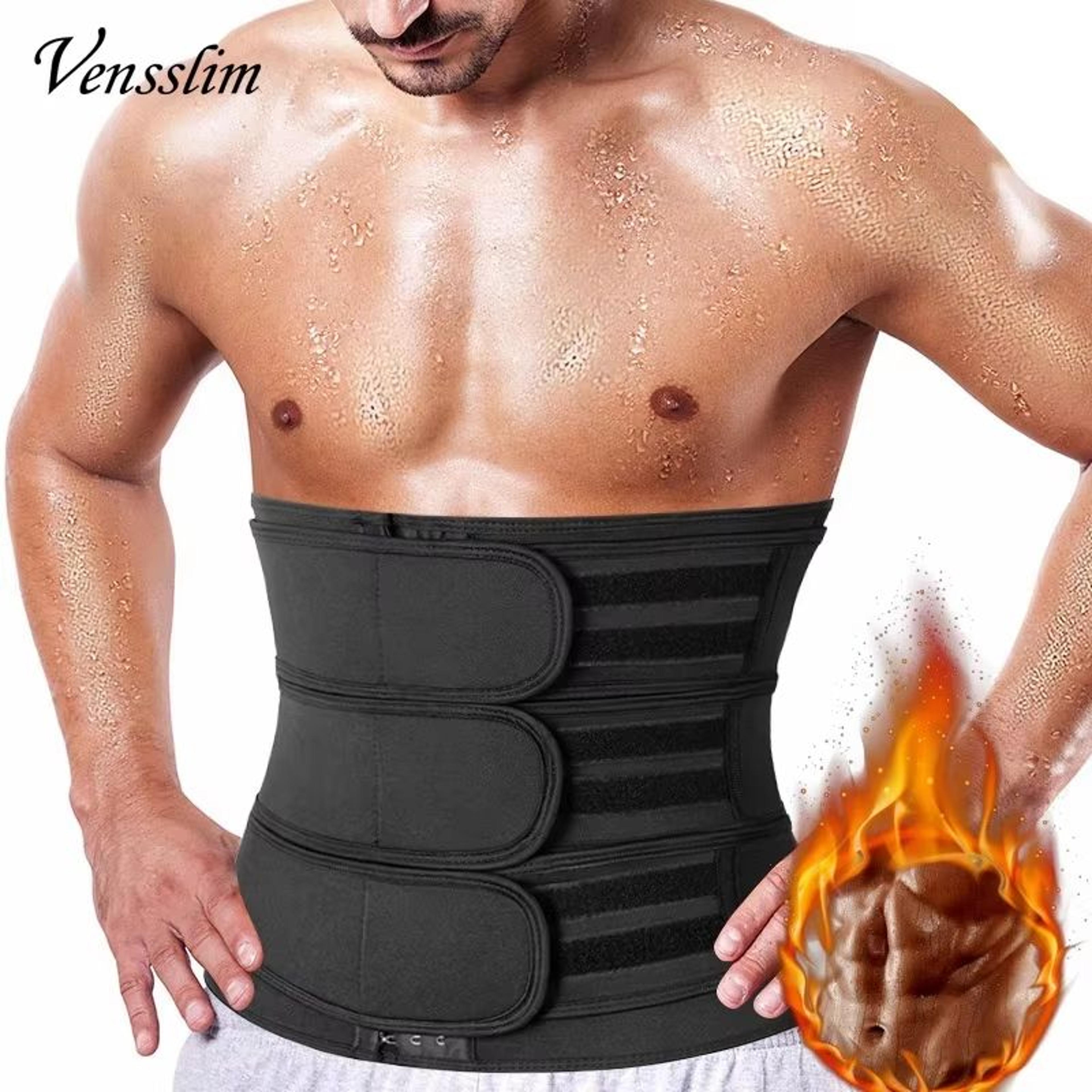 mens neoprene waist trainer sweat slimming belt abdomen compression shaper