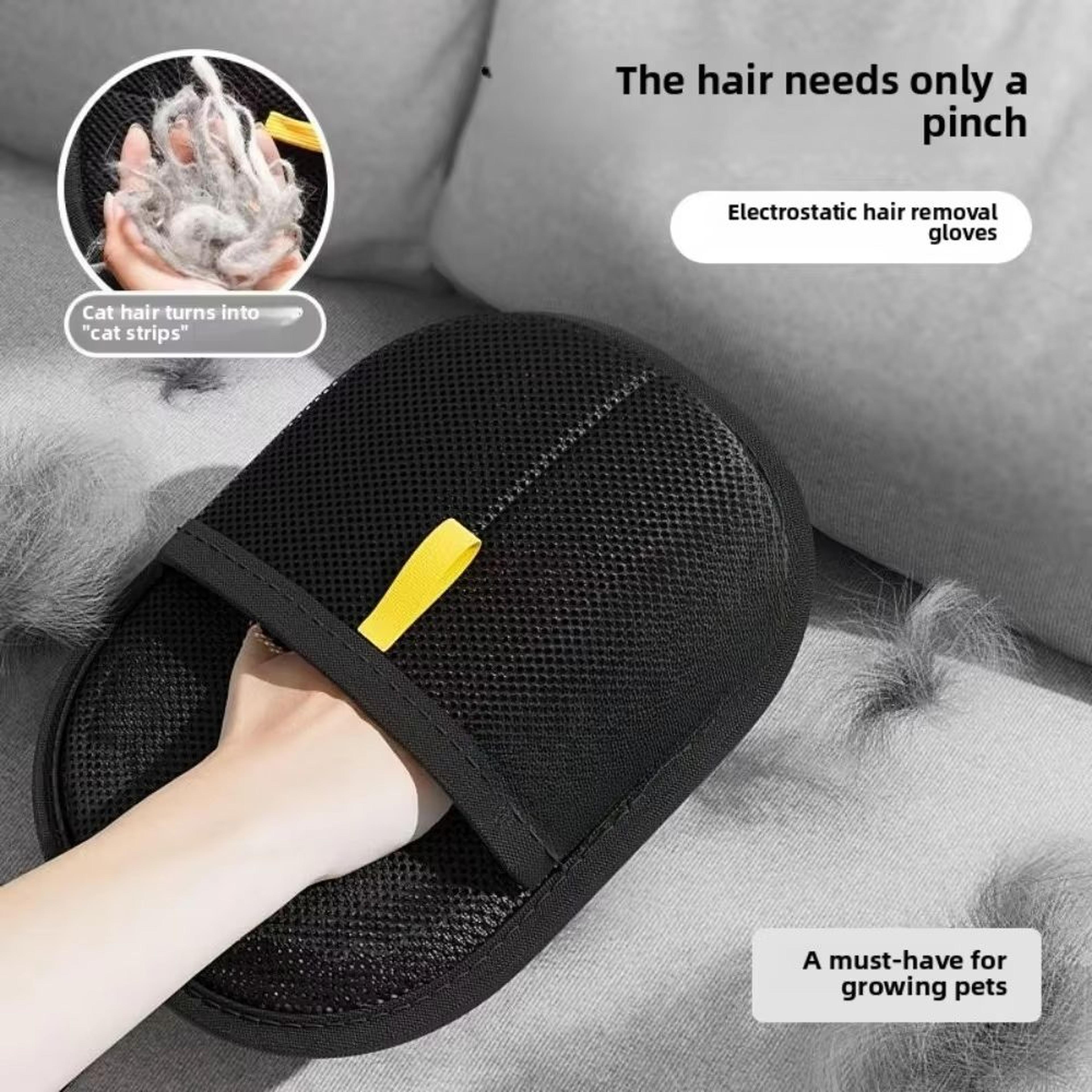 soft silicone pet hair remover gloves for cats & dogspet