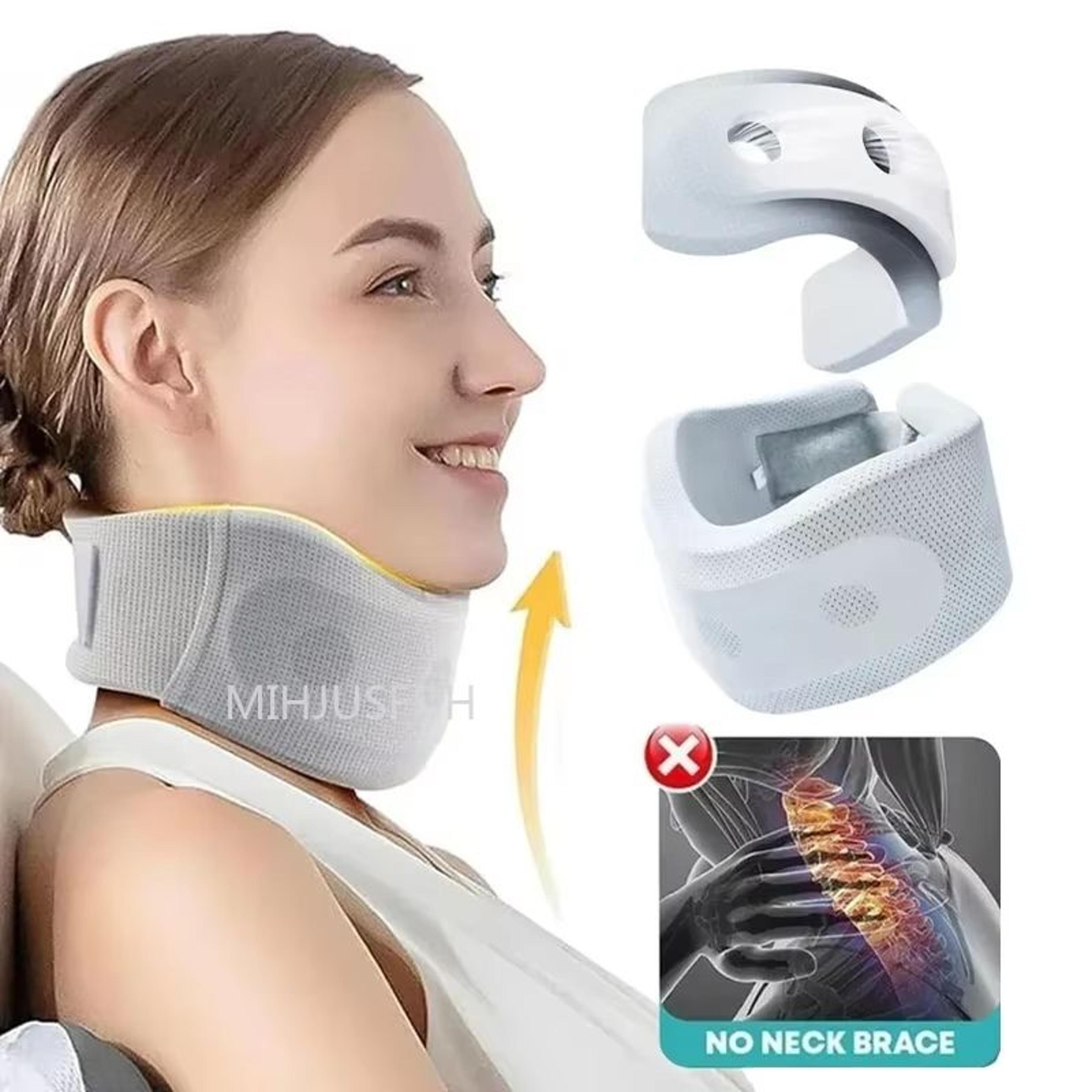 adjustable cervical neck support pillow – soft foam travel & pain relief cushion for airplane or home use