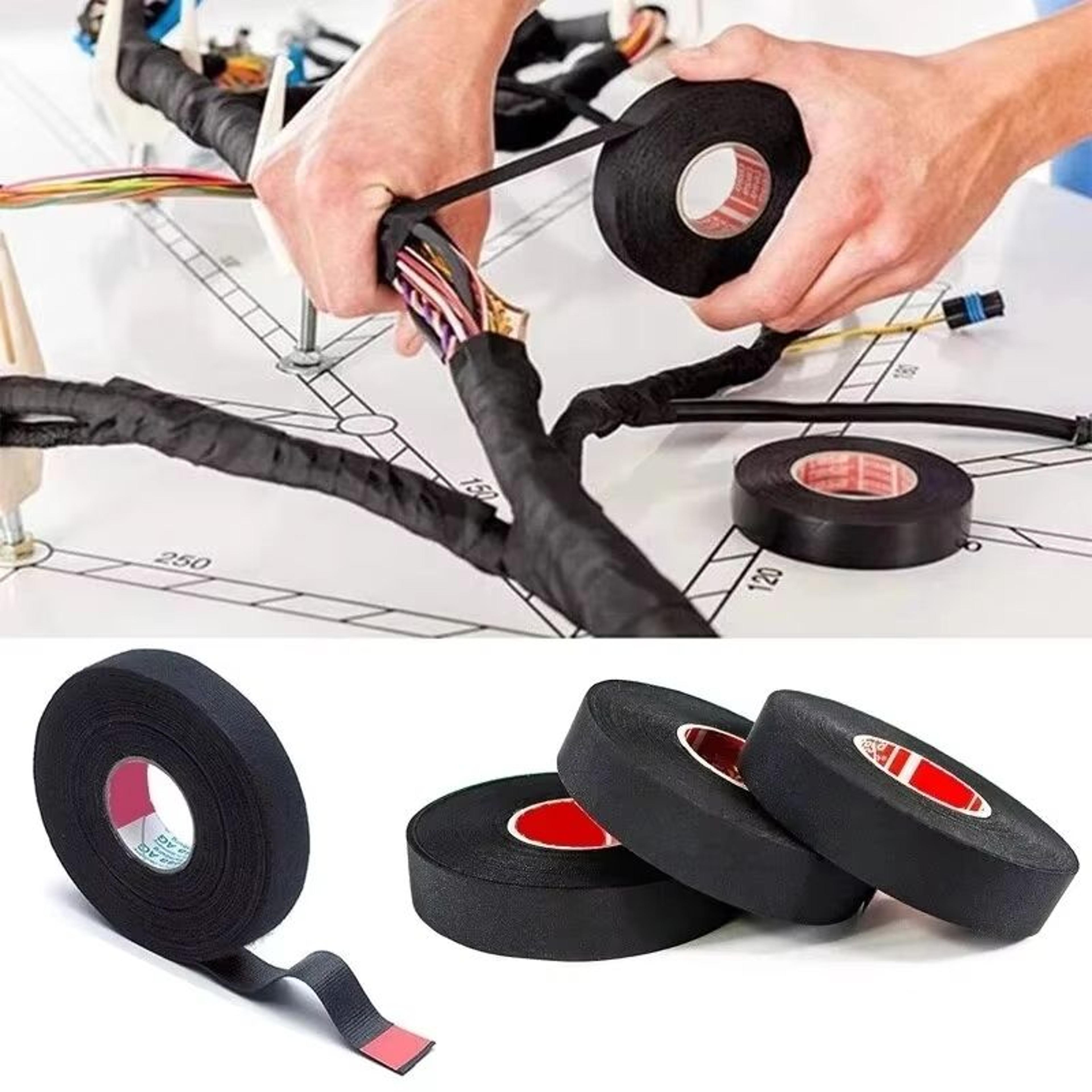 heat-resistant adhesive cloth tape – 15m flame retardant automotive wire harness wrap
