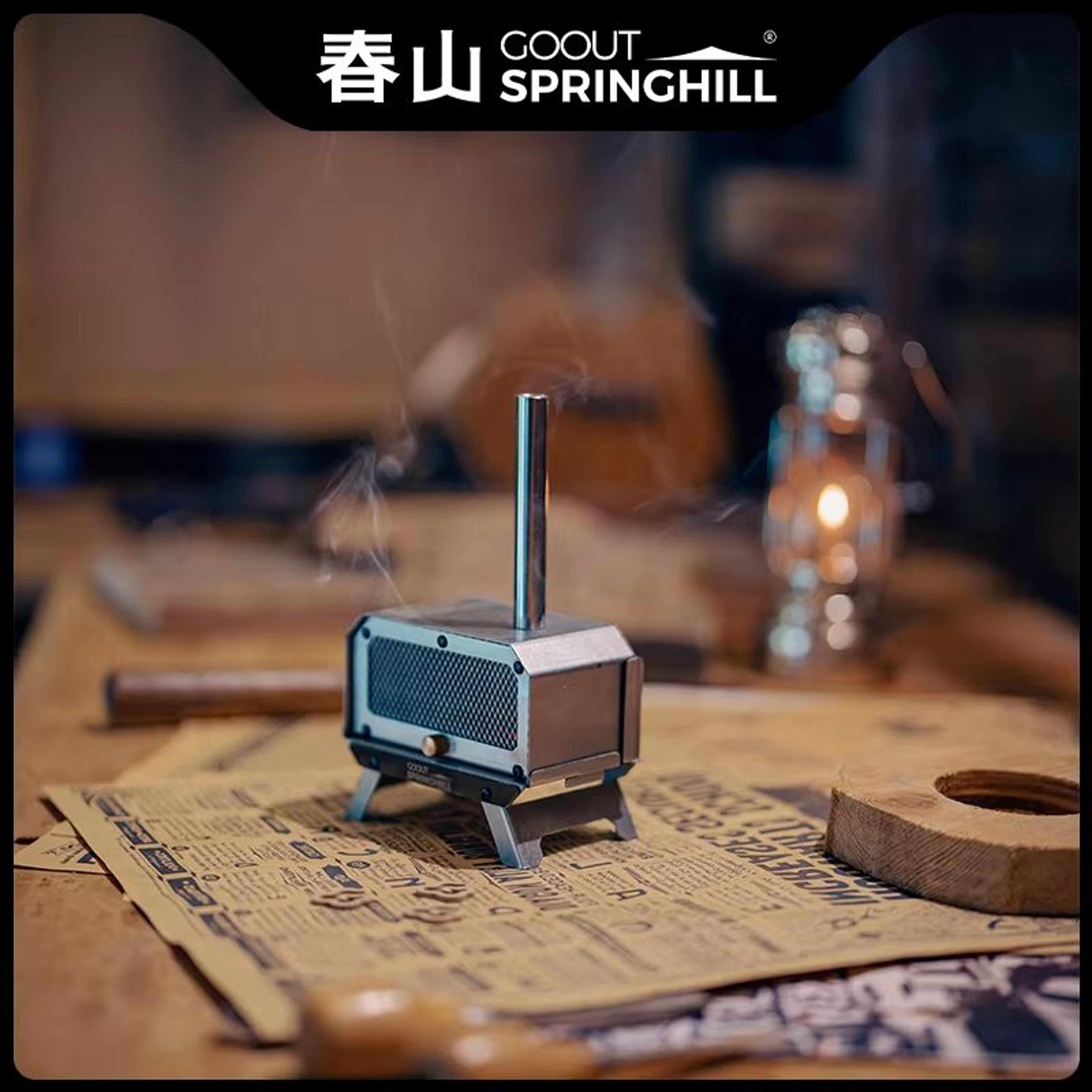 springhill foldable mini wood stove & incense burner for outdoor and indoor use