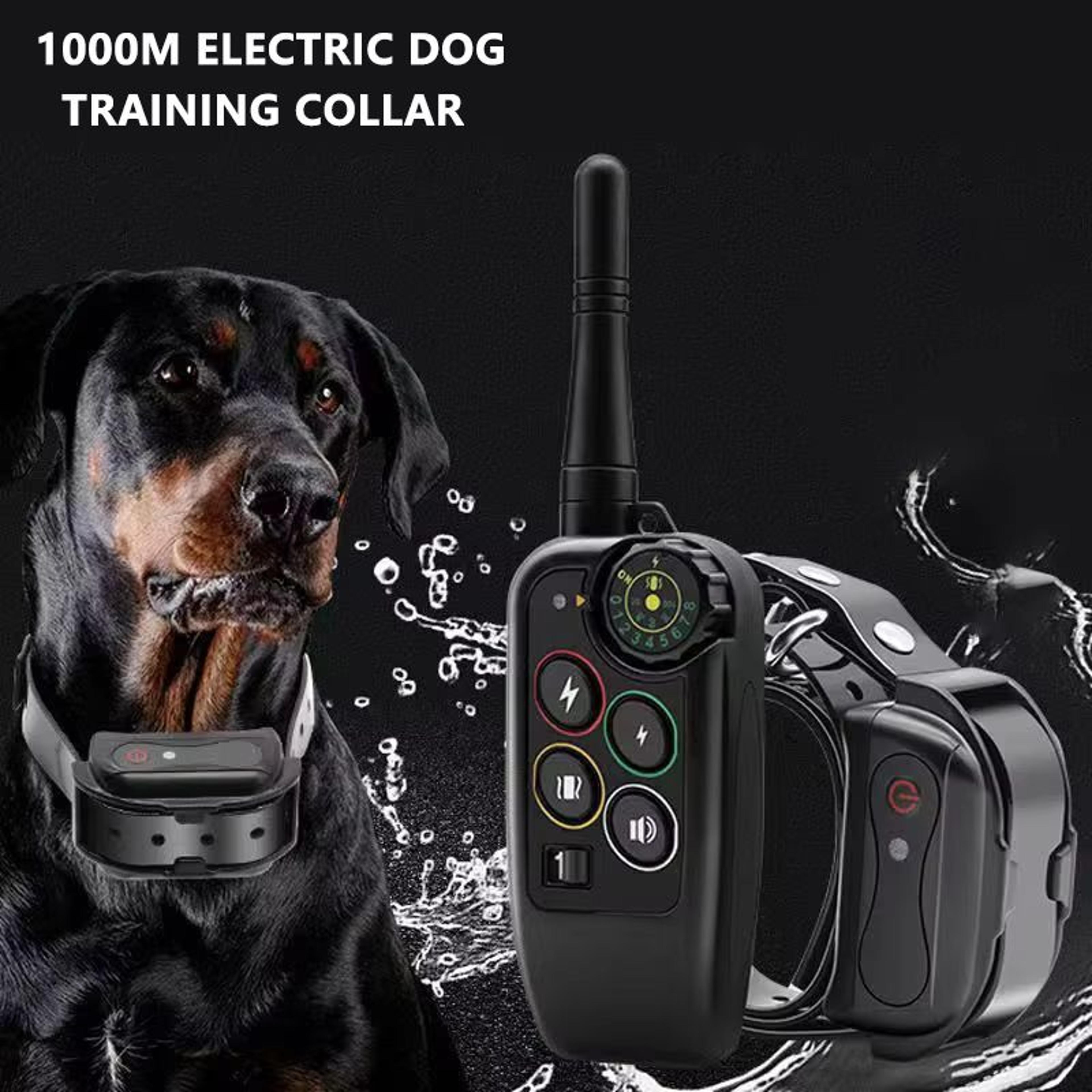 waterproof electric dog training collar – 1000m/3280.84ft remote control with shock, vibration & beep for all dog sizes