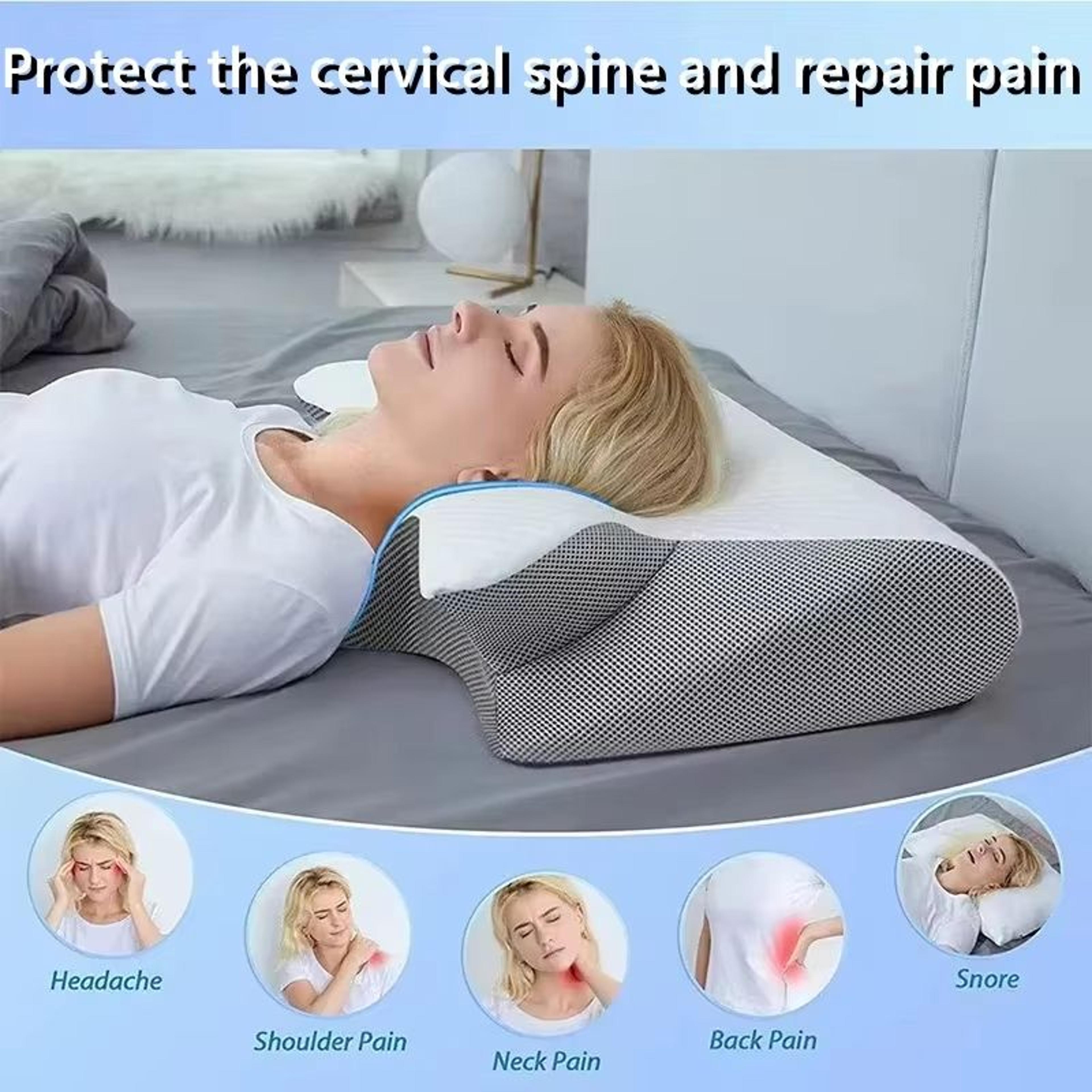 ergorelief memory foam neck pillow orthopedic butterfly design slow rebound support