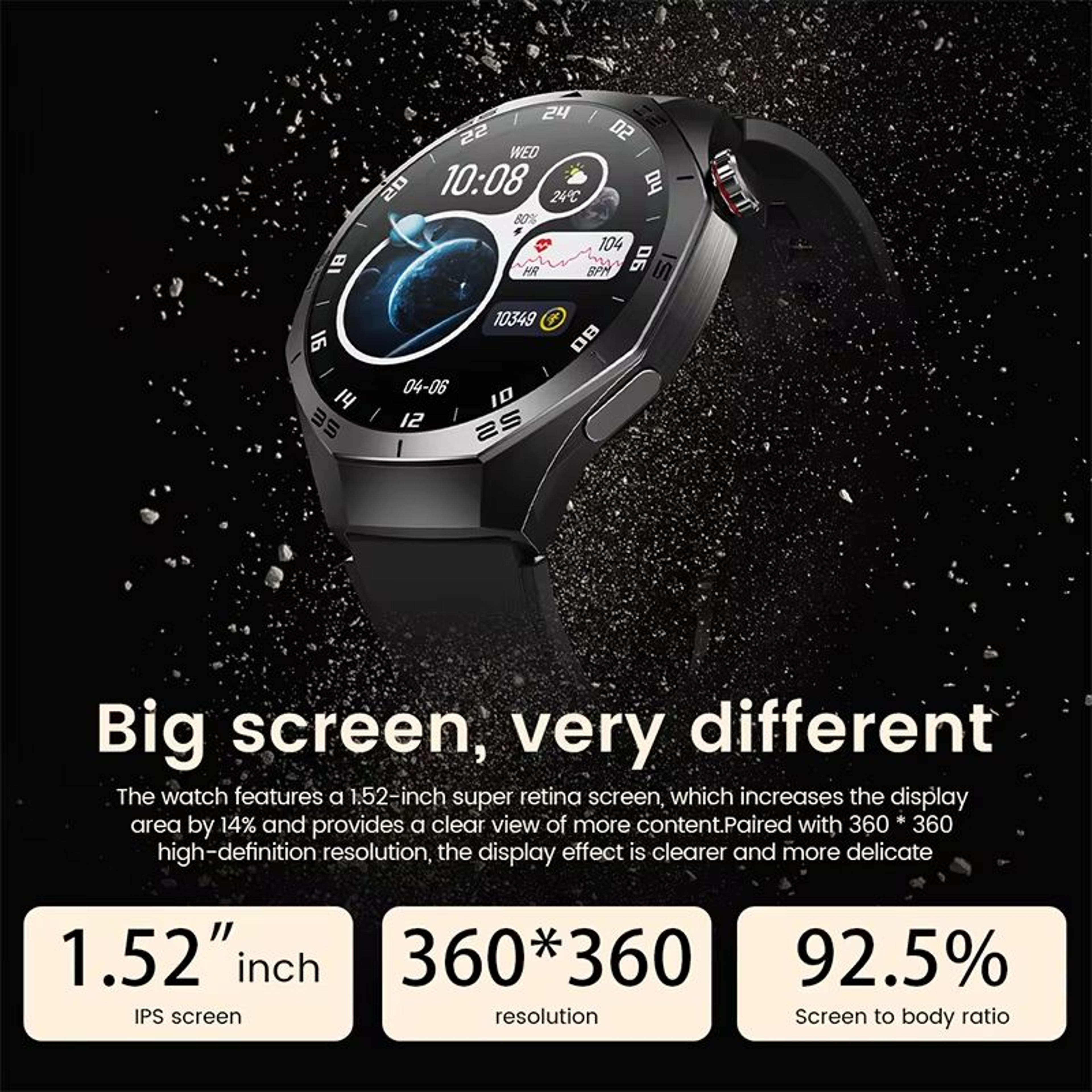 smart watch for men – amoled display, gps, bluetooth calling & waterproof fitness tracker (2025 edition)