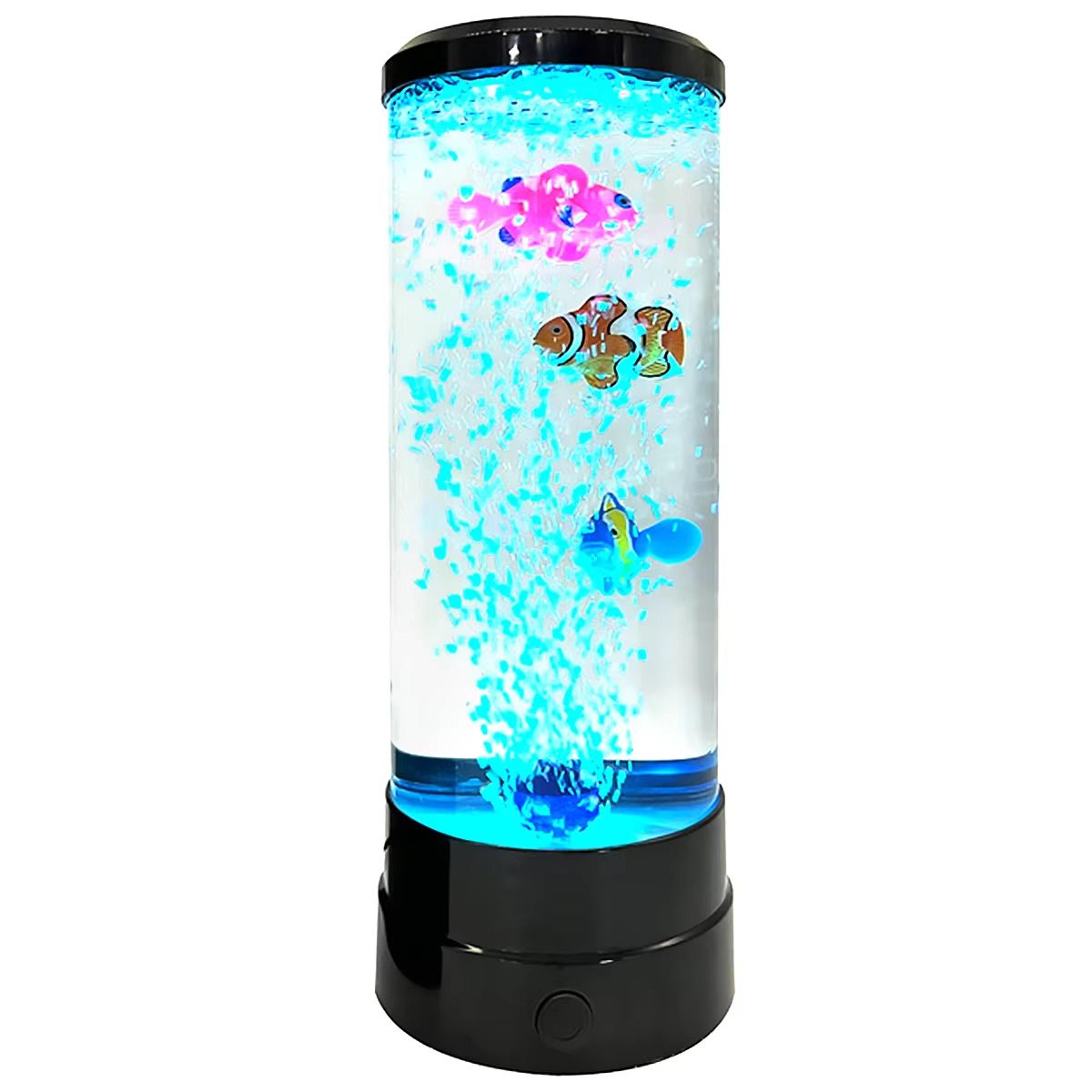 moving fish lamp with color changing led aquarium night light for bedroom desk and kids room
