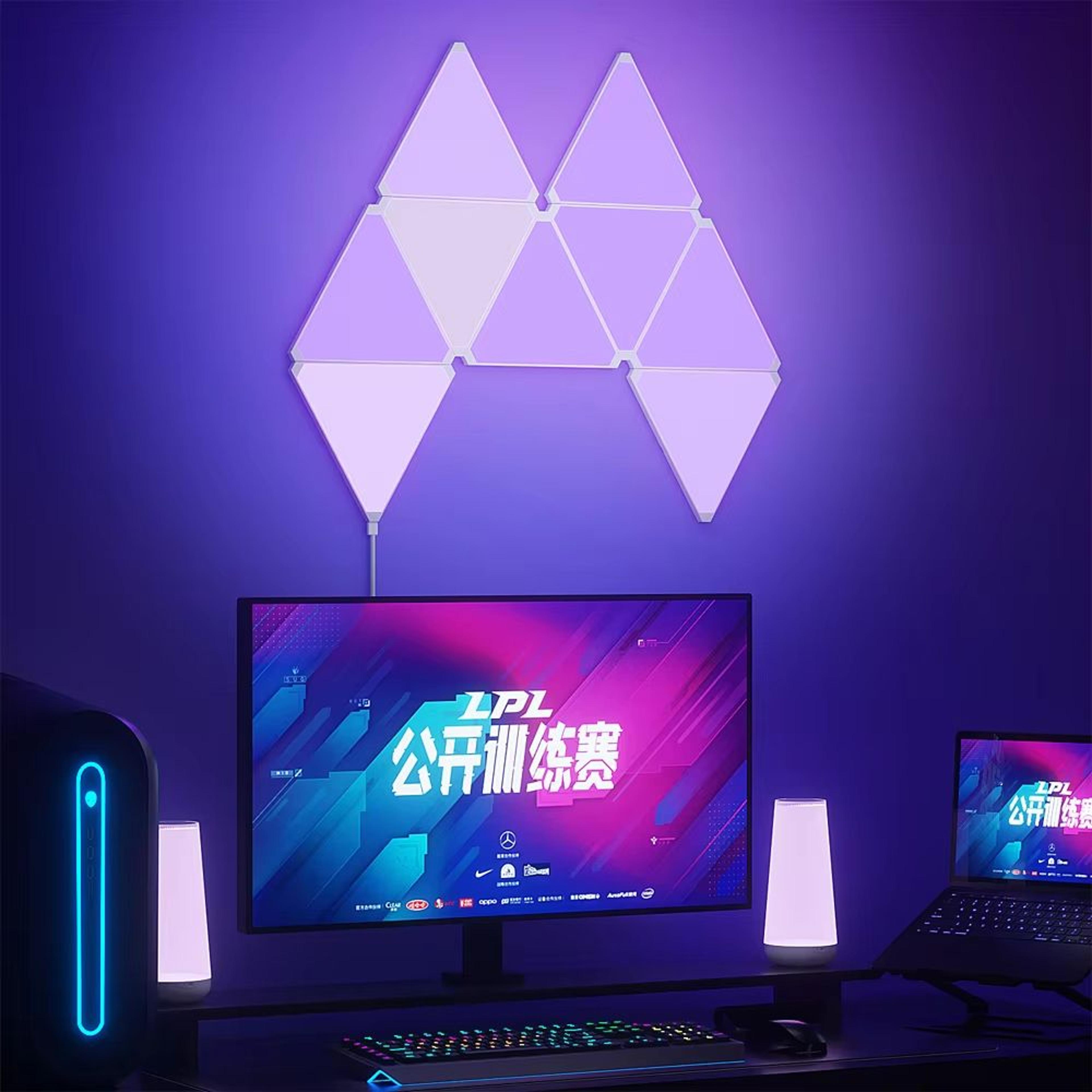 quantumtriangle pro smart ambient wall light panel set